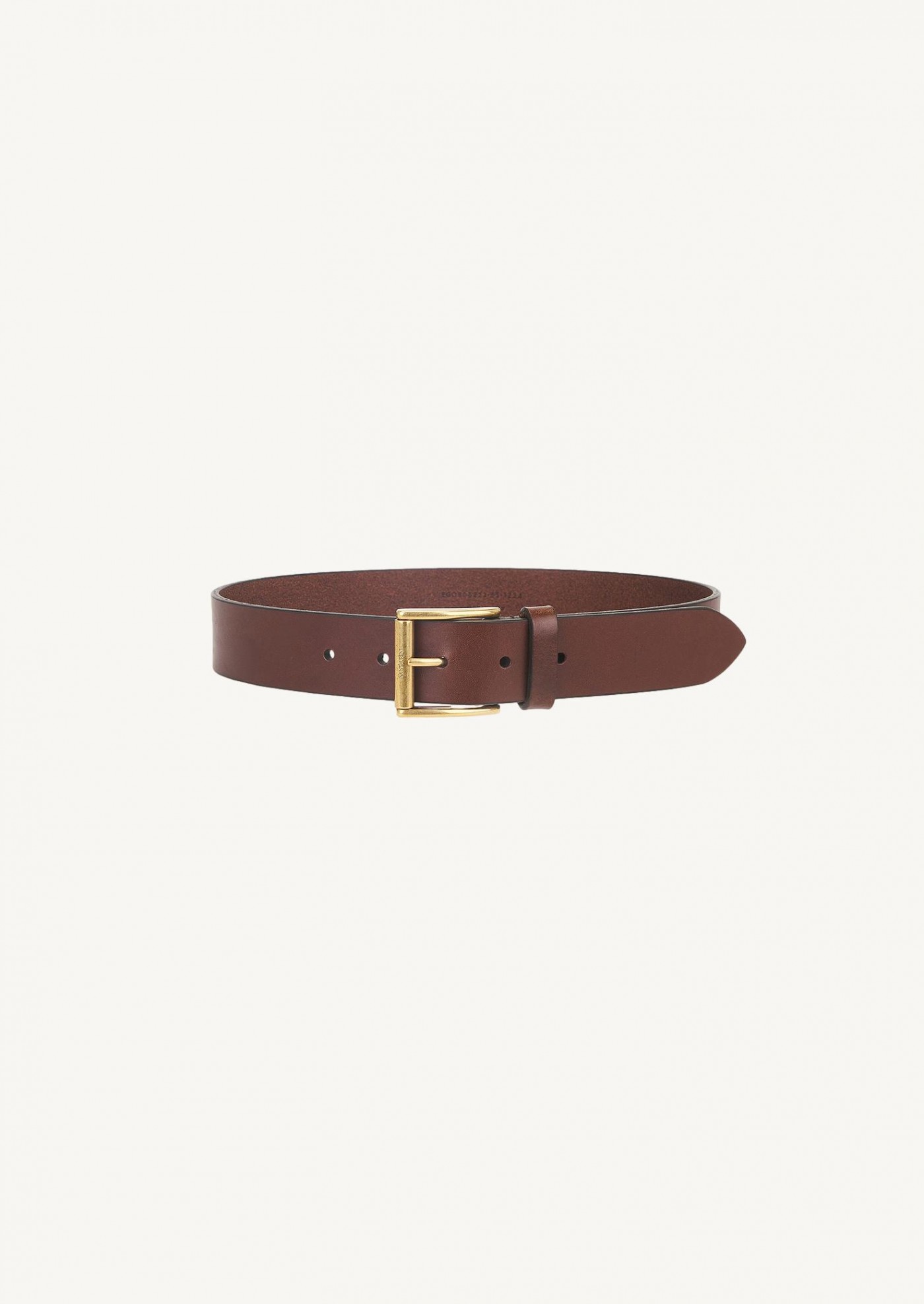 Chocolate brown leather belt
