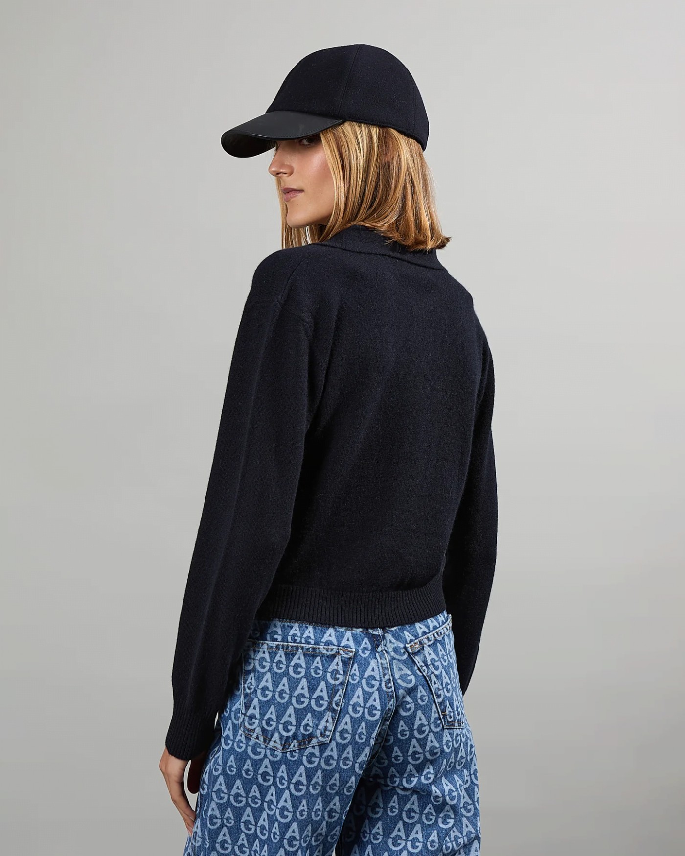 Anna Long Sleeve Polo Shirt Navy