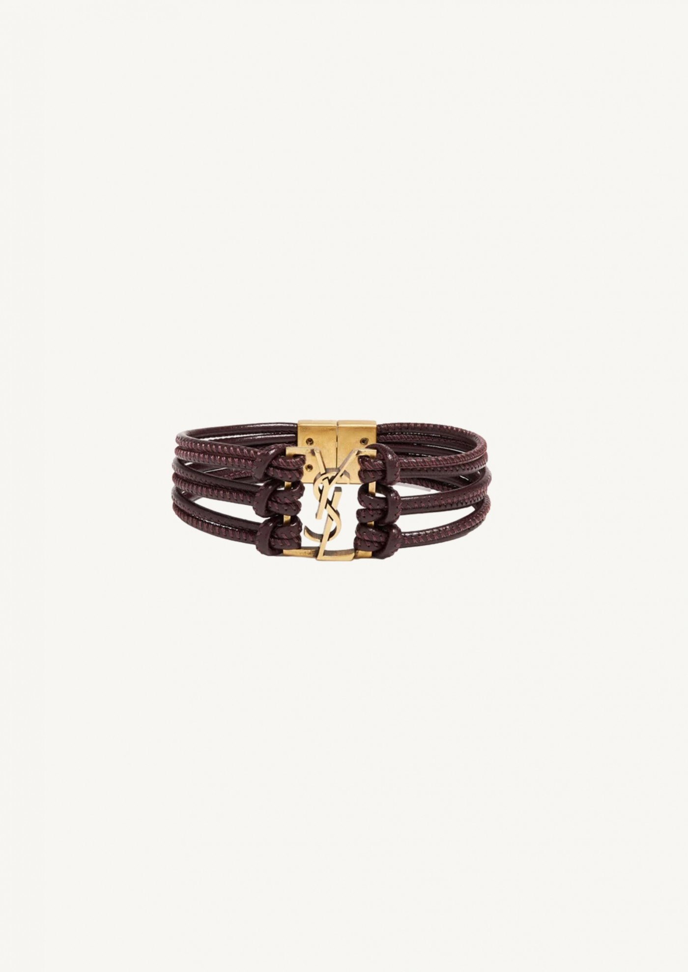 Babylone cord bracelet in current dark leather