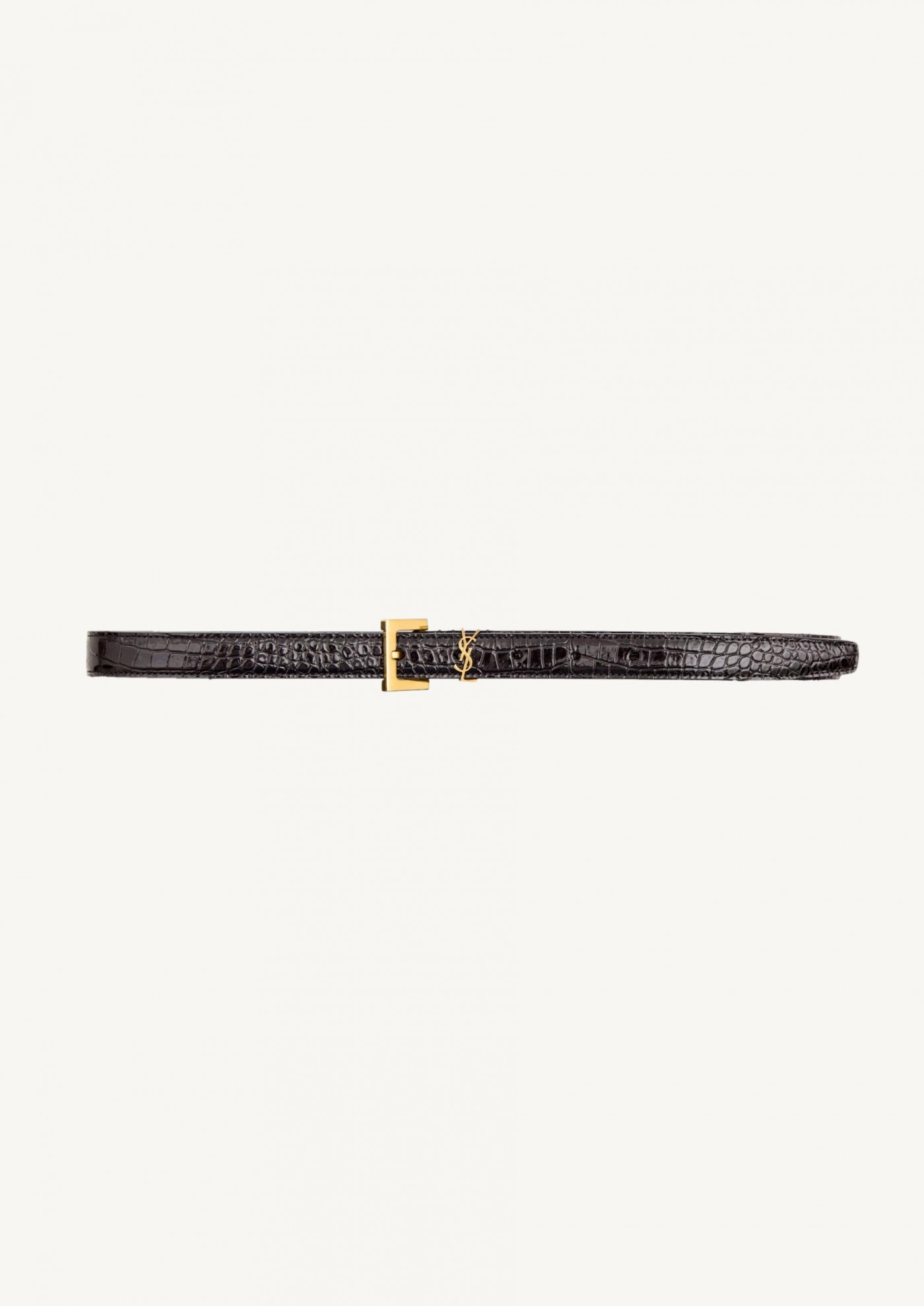 Cassandre crocodile belt in dark brown
