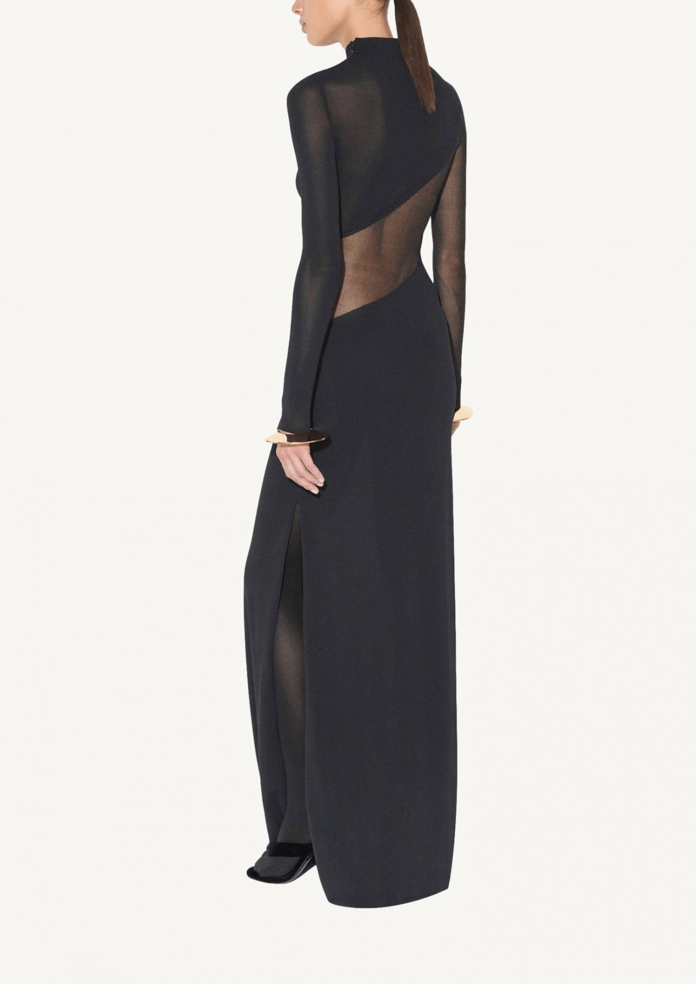 Robe à découpe en maille de soie Alaïa