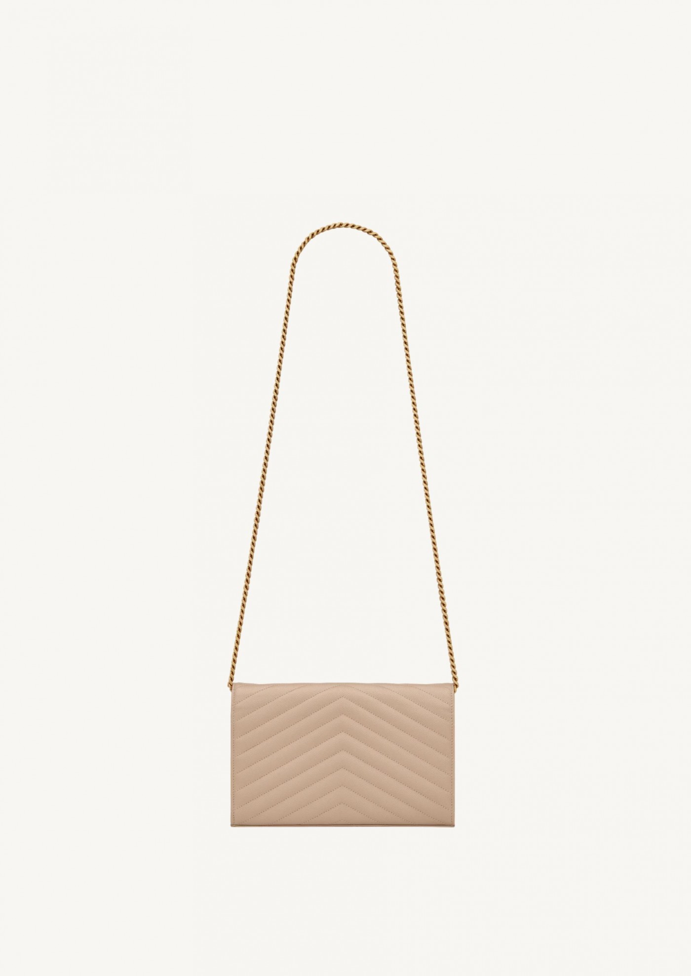 Cassandre classic chain wallet en beige