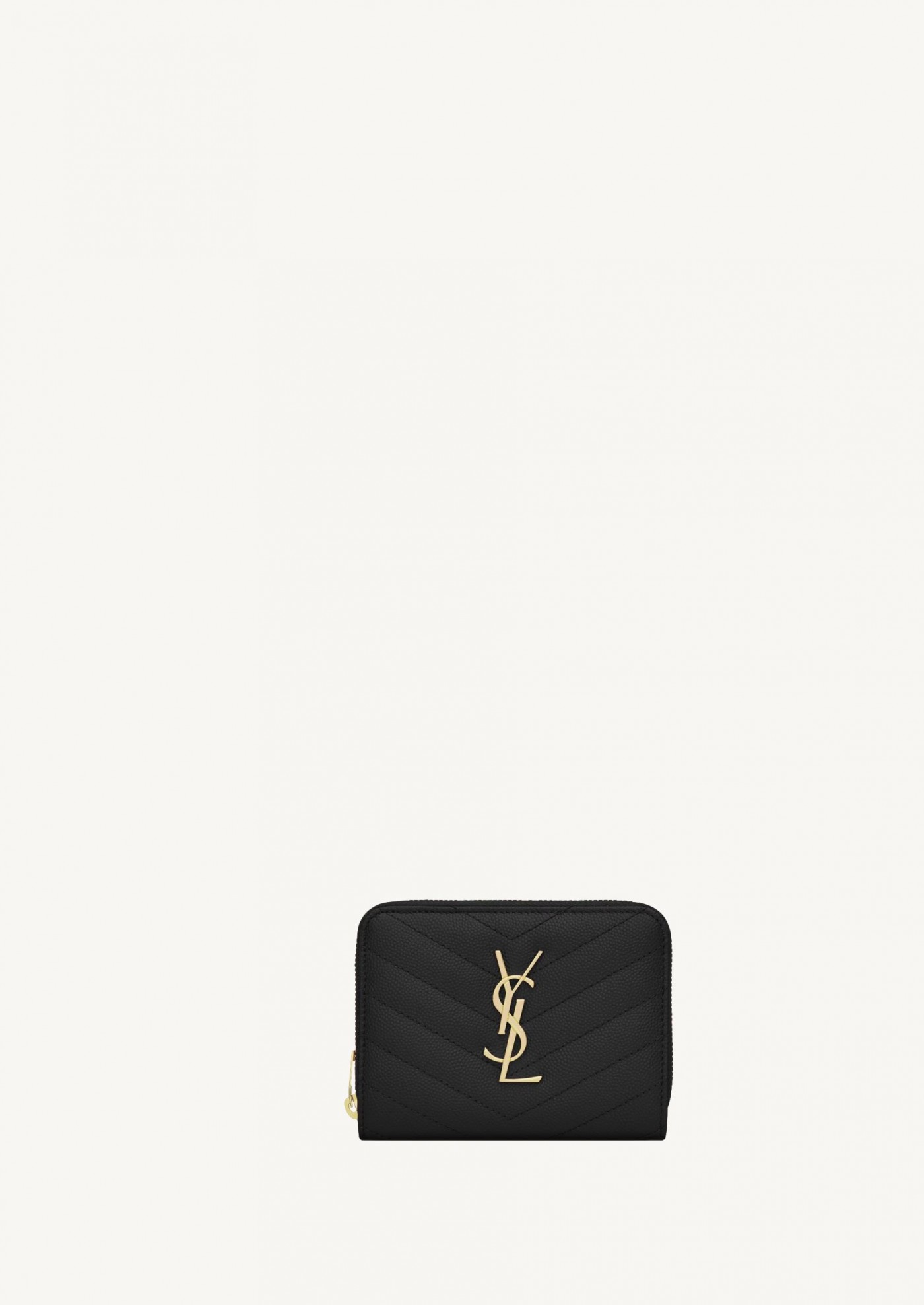 Cassandre portefeuille compact noir et or