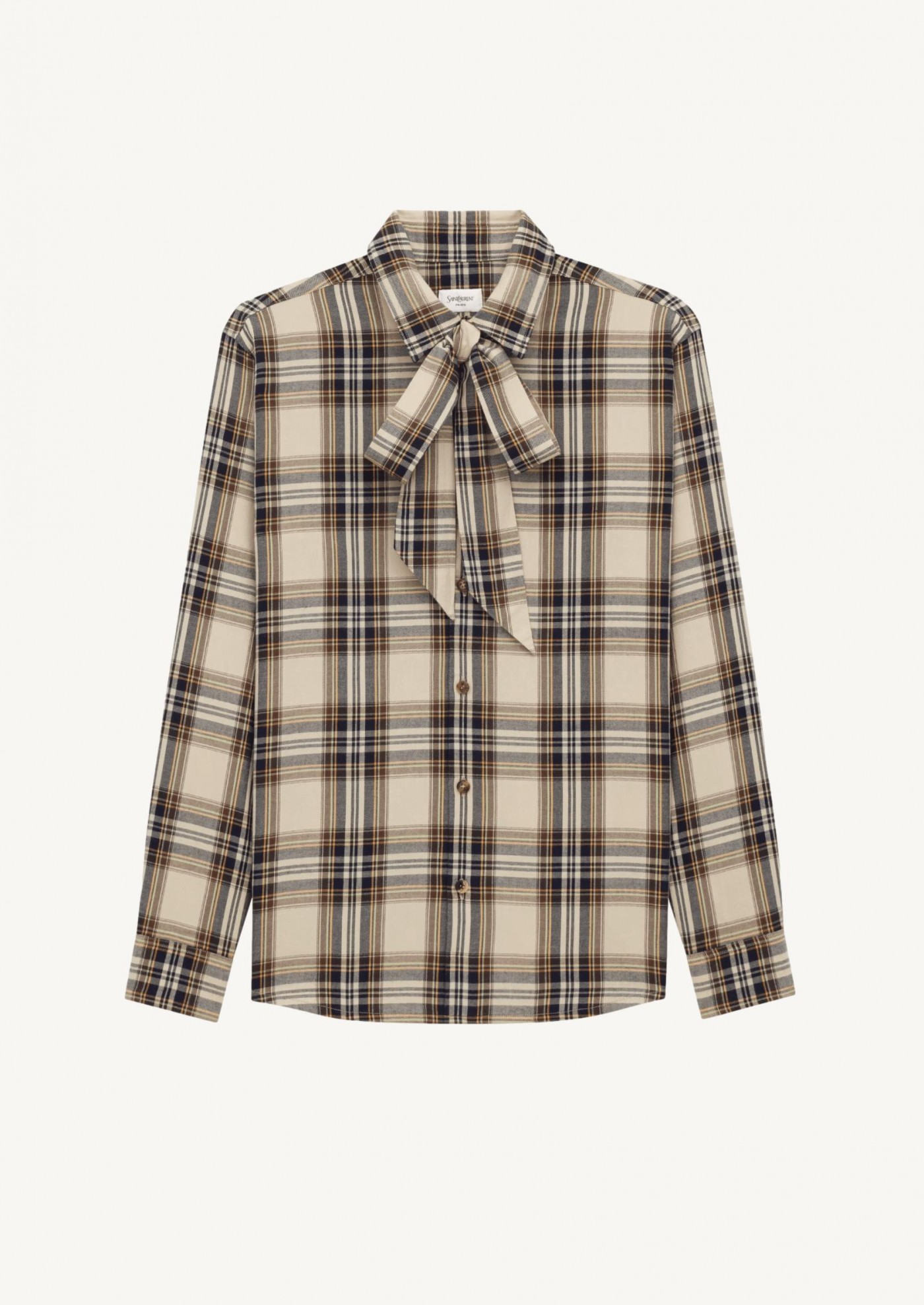 Cassandre shirt with tartan pattern bow tie