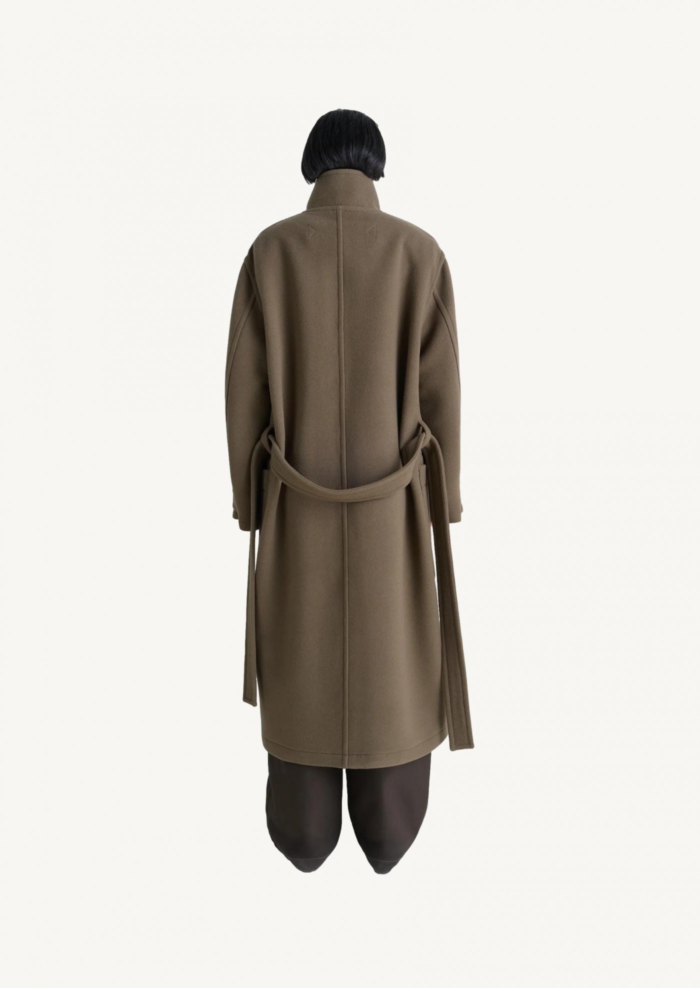 Manteau enveloppant kaki Lemaire