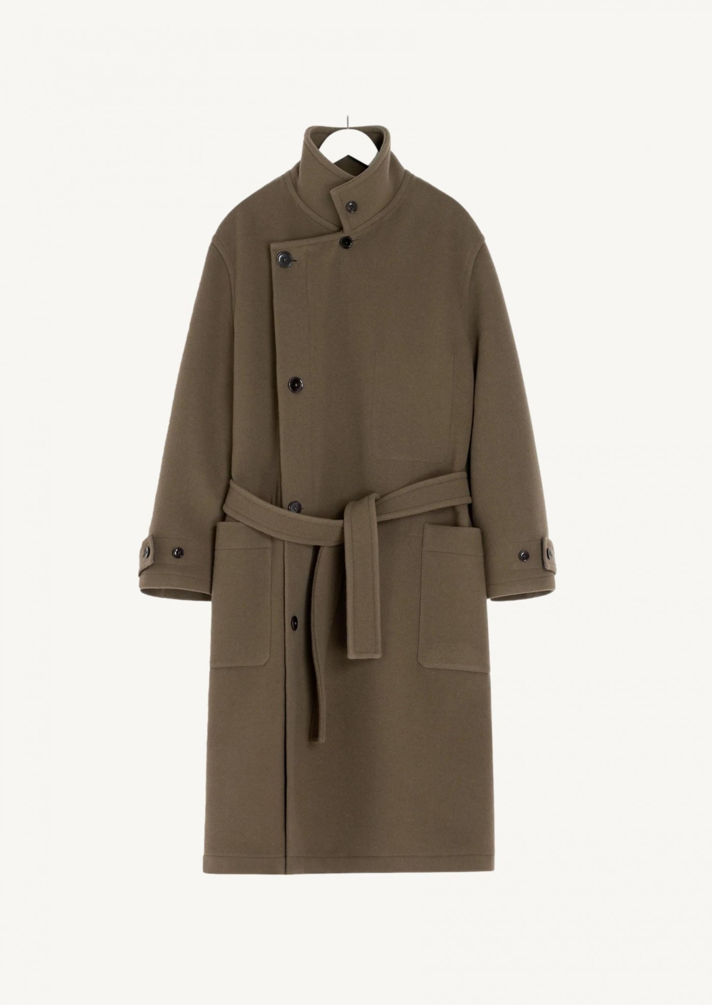 Kaki wrap coat