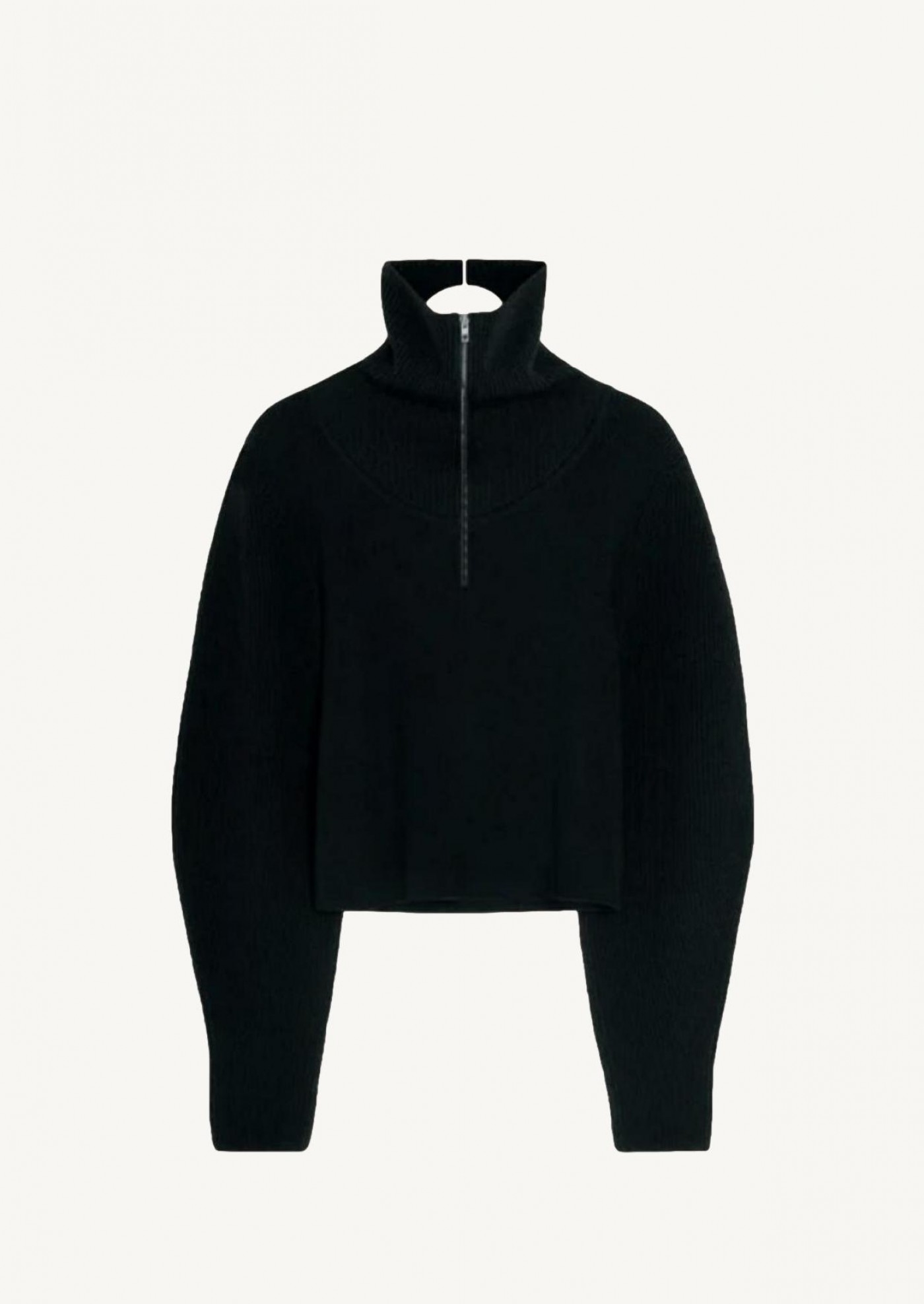 Pull zippée noir