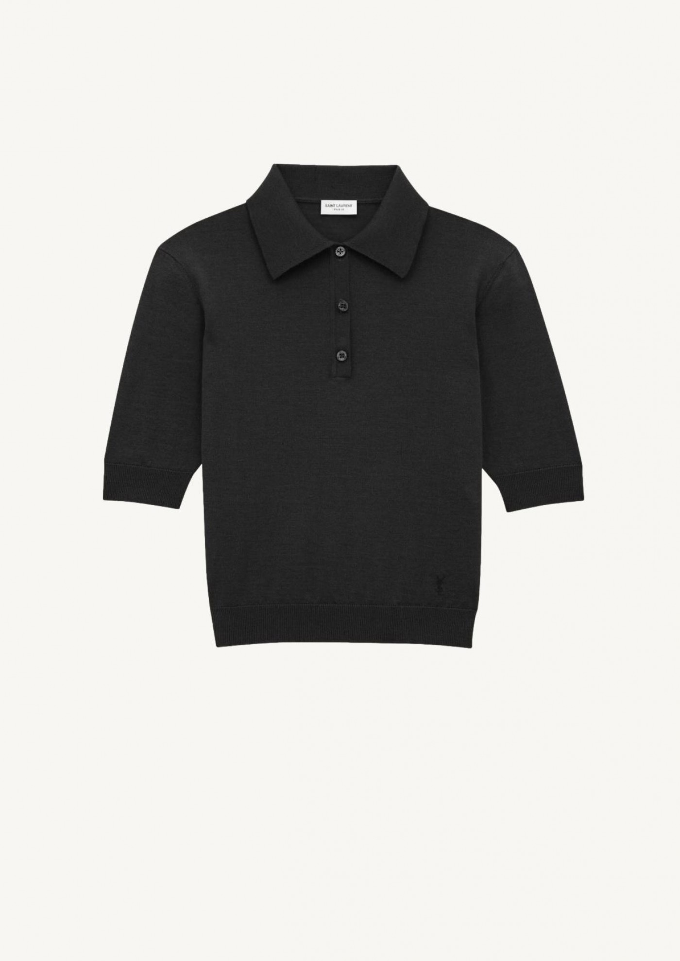 Cassandre polo shirt in black cashmere