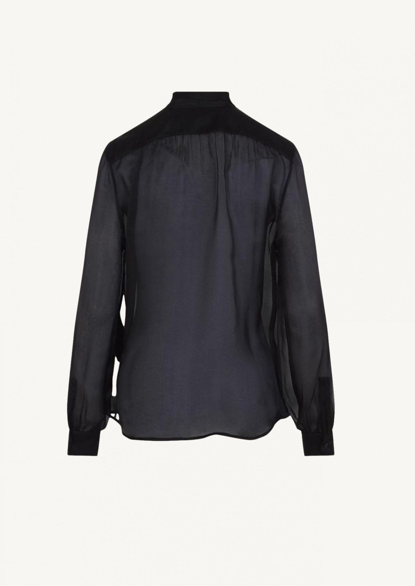 Blouse en charmeuse de soie noir