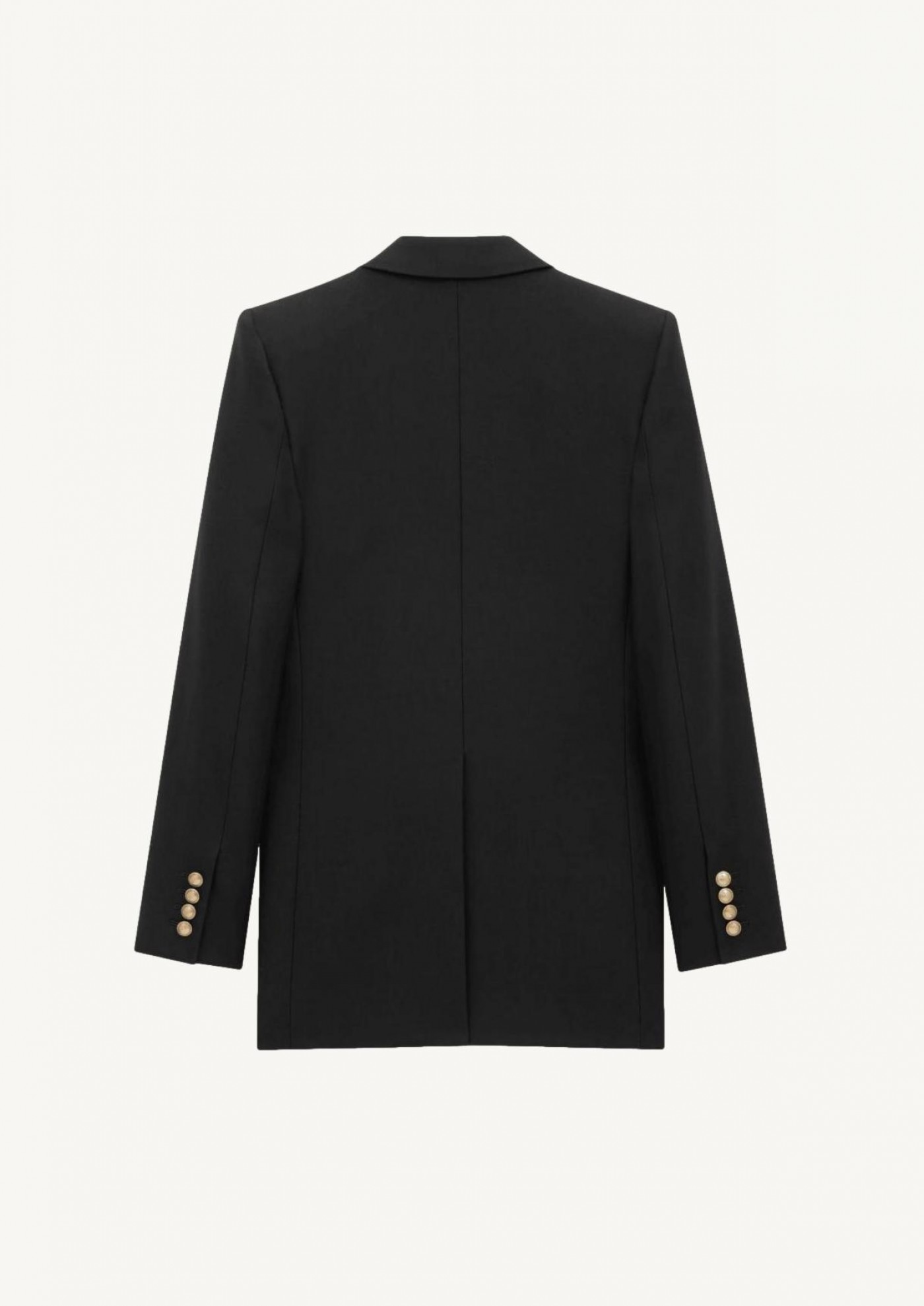 Veste en gabardine de laine noire