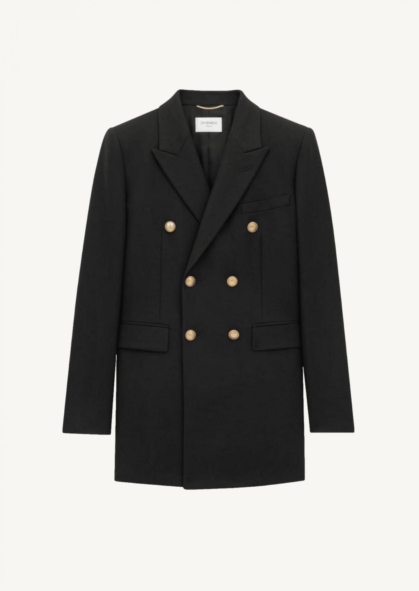 Black wool gabardine jacket