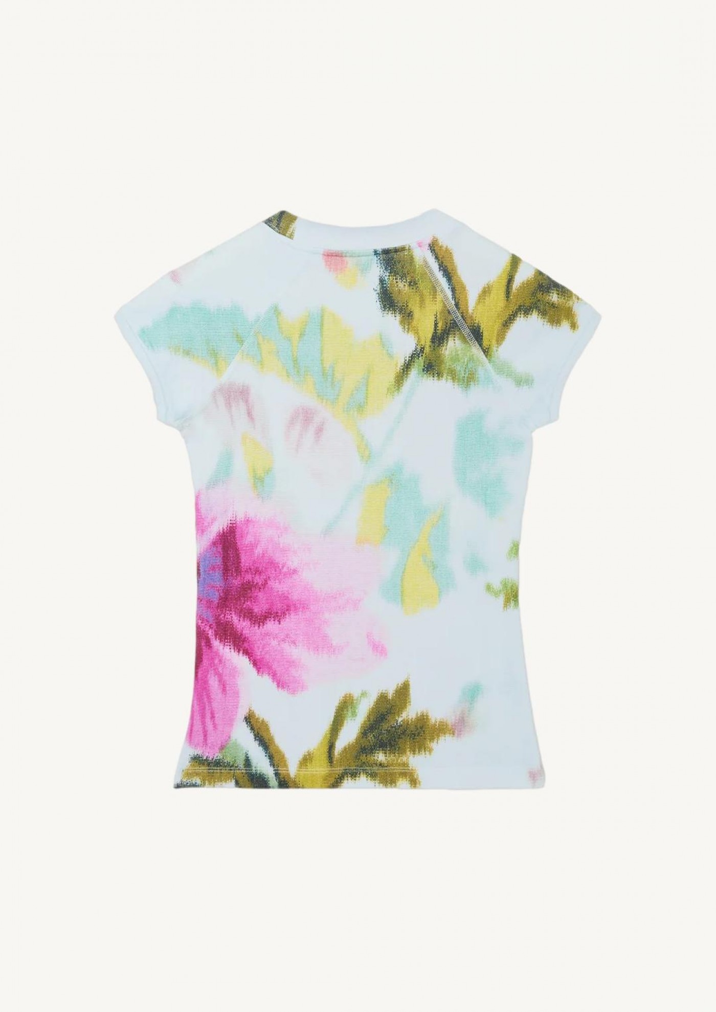Fitted floral print T-shirt