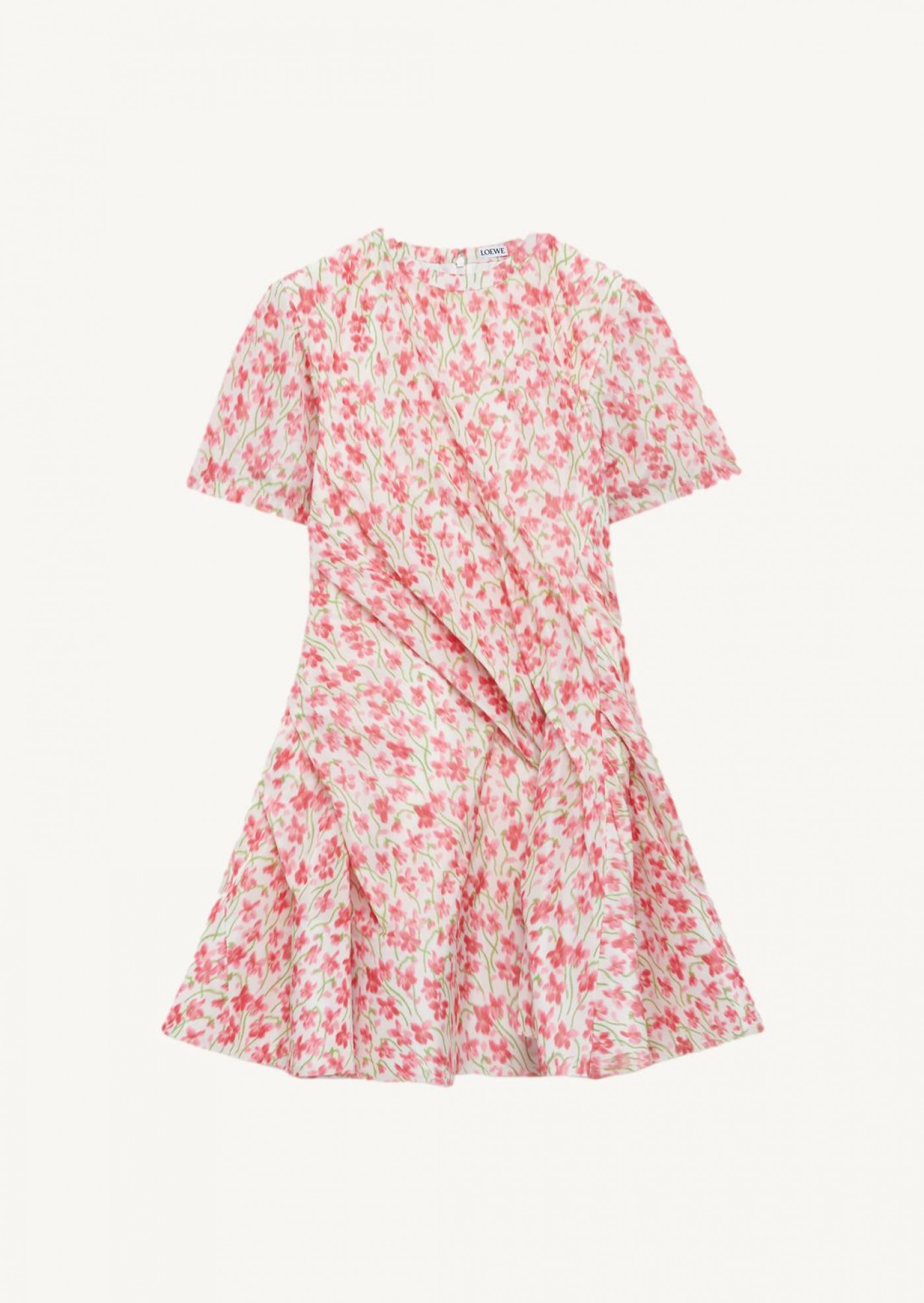 Robe torsadée en taffetas de soie