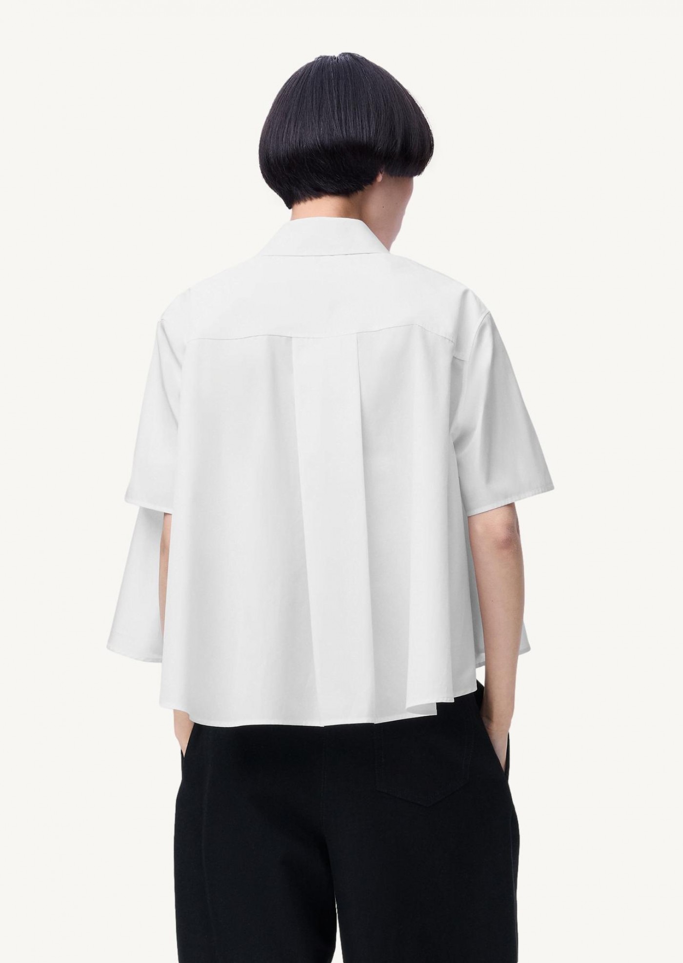 Chemise trapèze à manches courtes blanche Loewe Chemise trapèze à manches courtes blanche Loewe