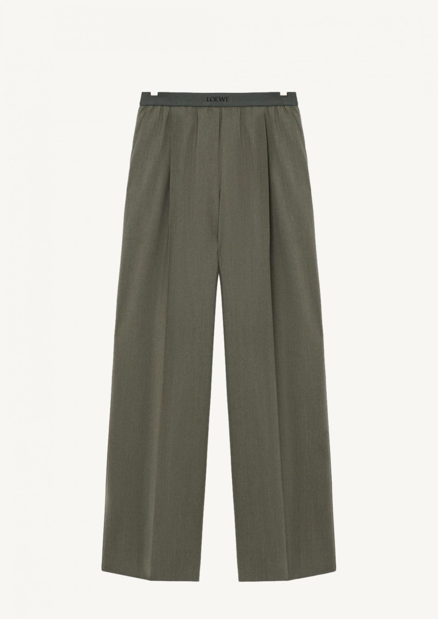 Wool pants, khaki