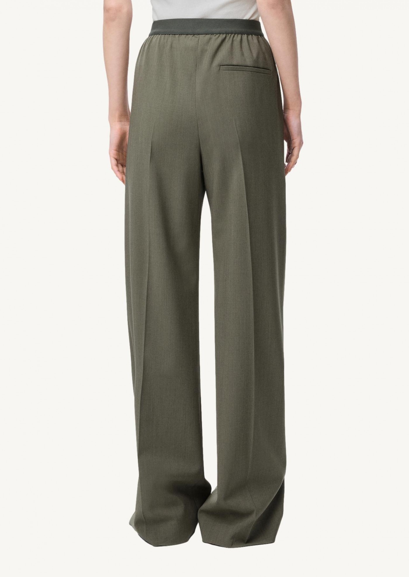Wool pants, khaki Loewe