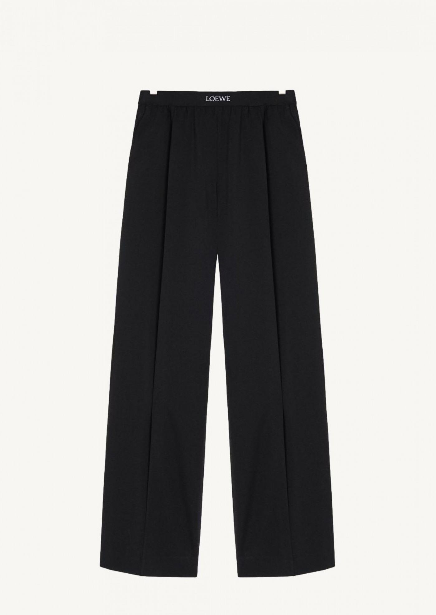 Wool pants, black
