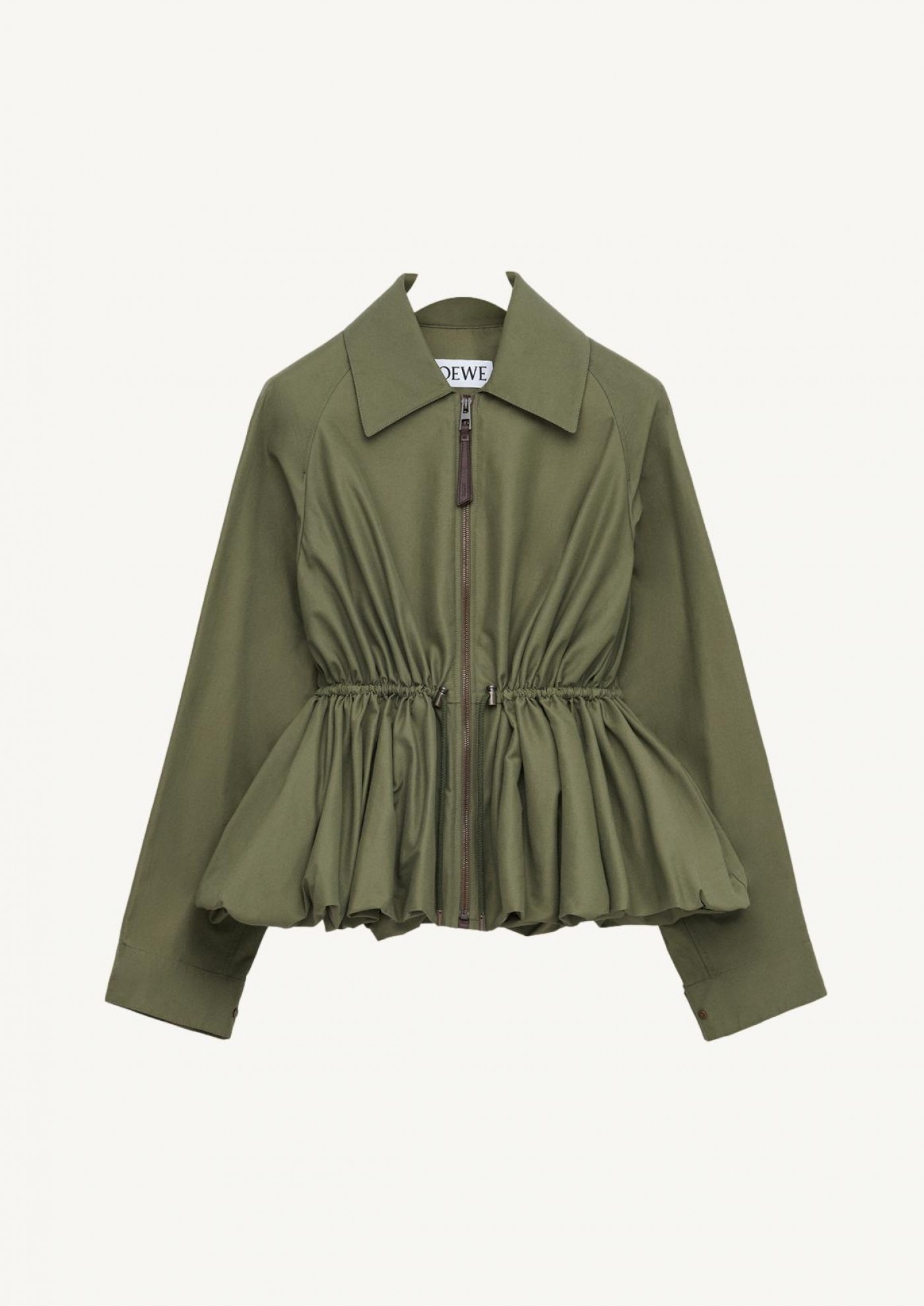 Khaki blended cotton jacket