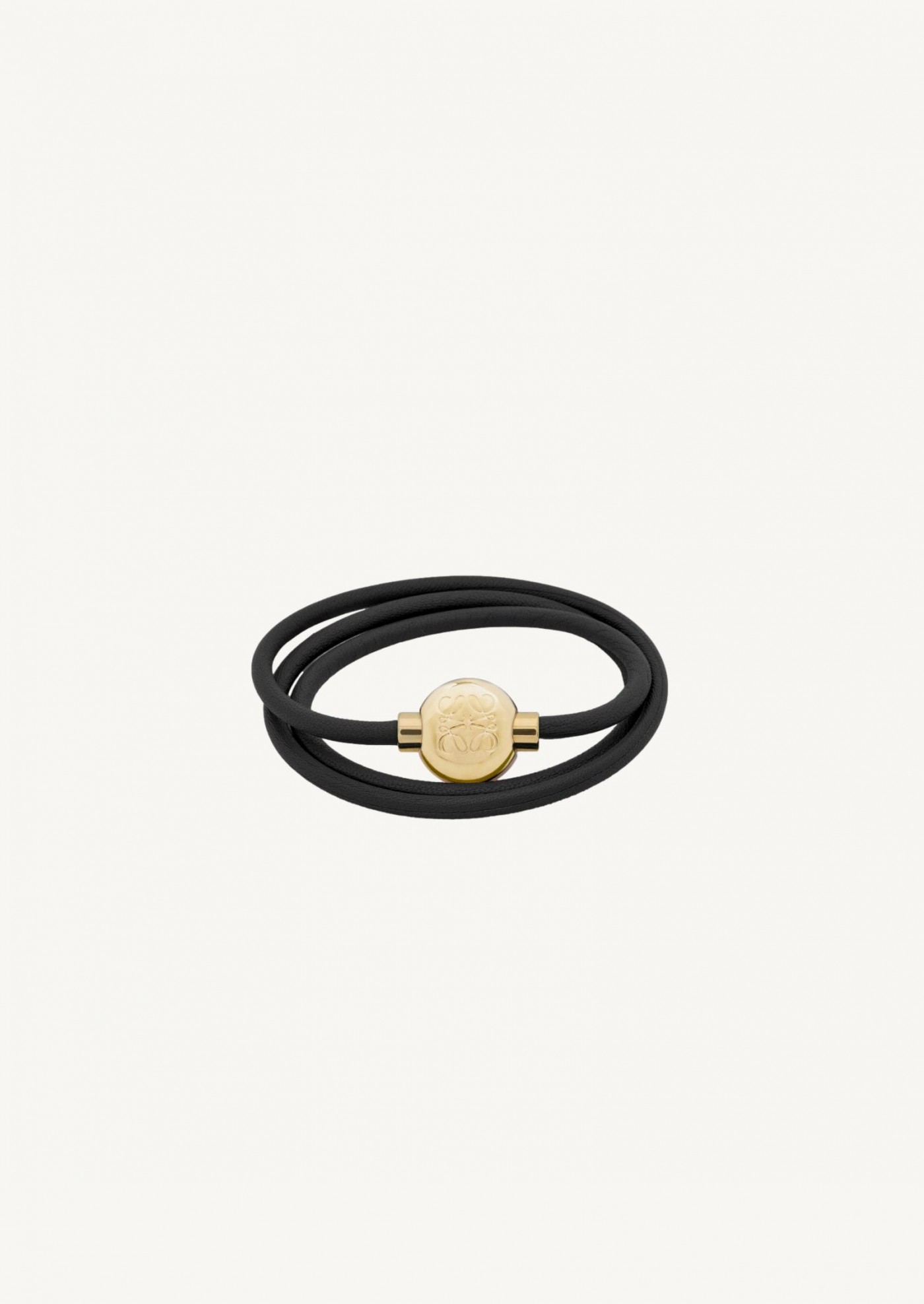 Black leather Pebble bracelet