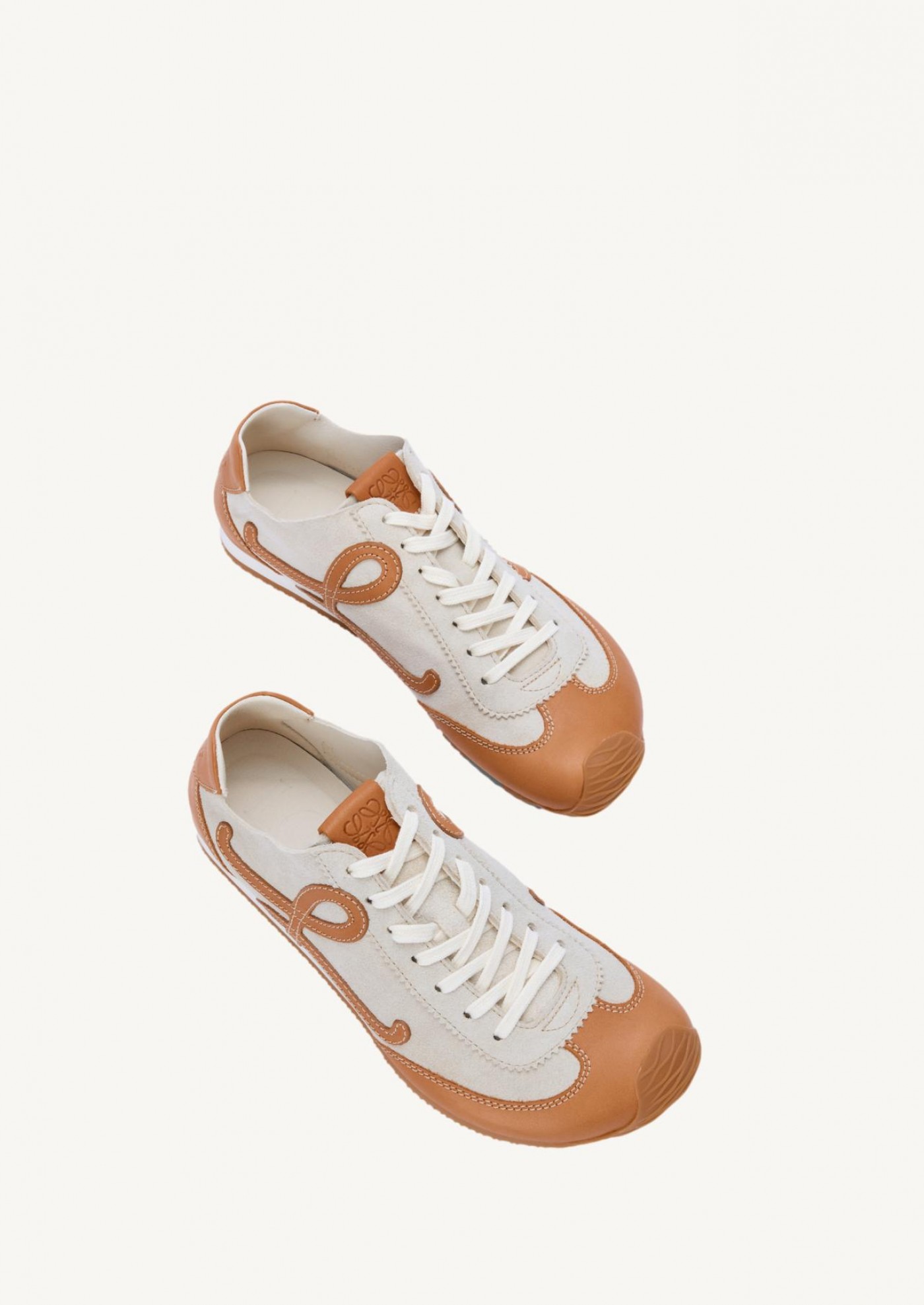 Sneakers Ballet Runner 2.0 blanche et tan