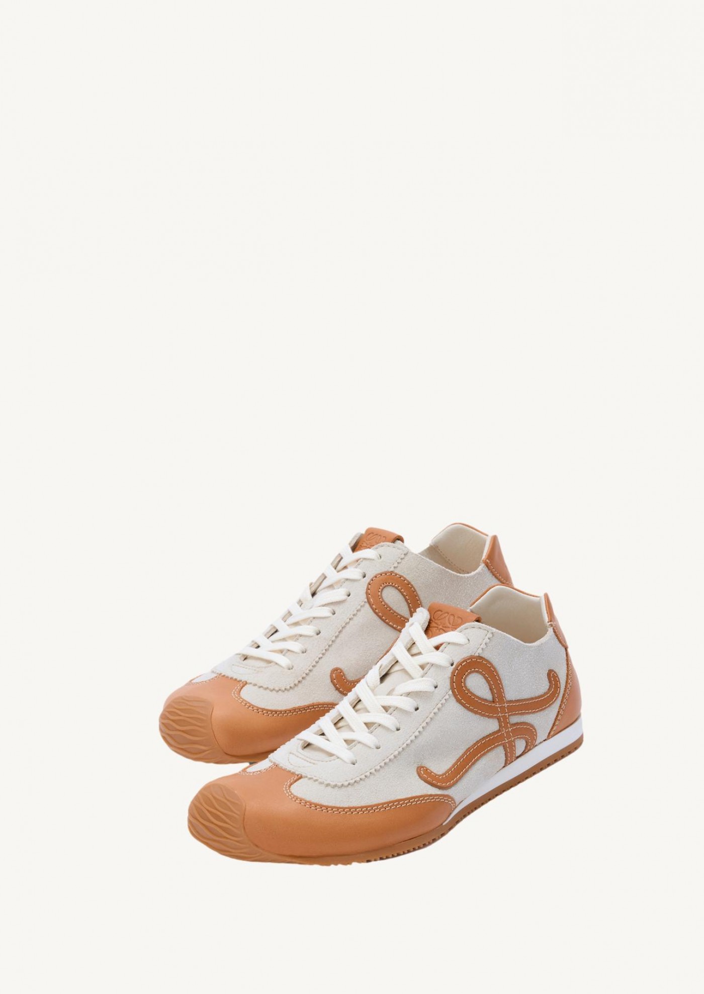Sneakers Ballet Runner 2.0 blanche et tan Loewe