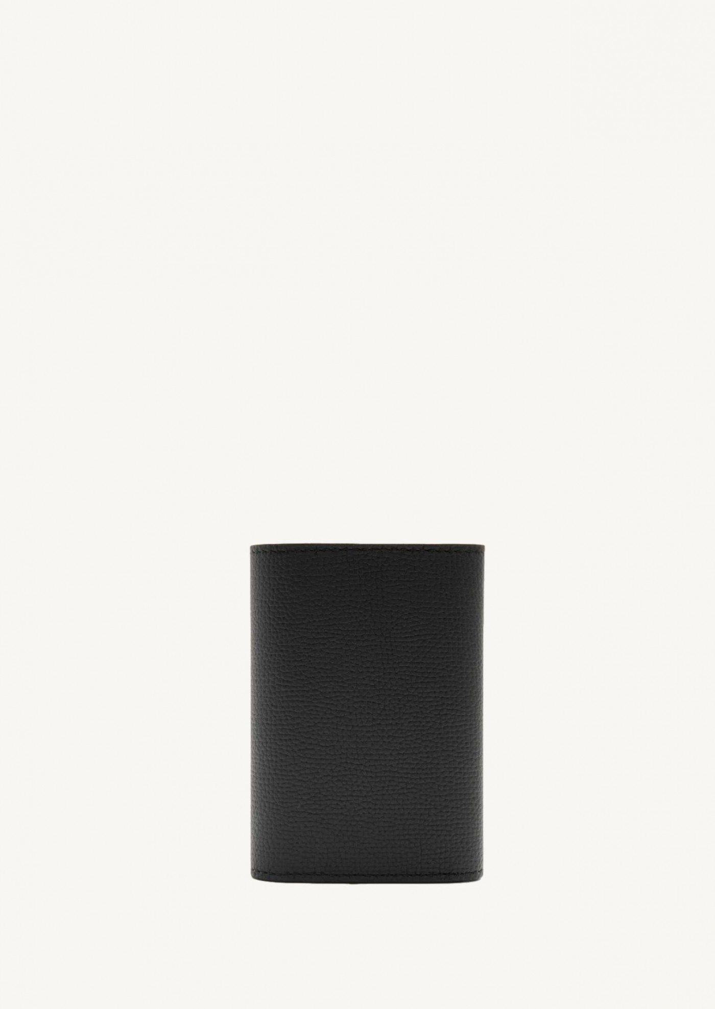 Small black Anagram grained vertical wallet