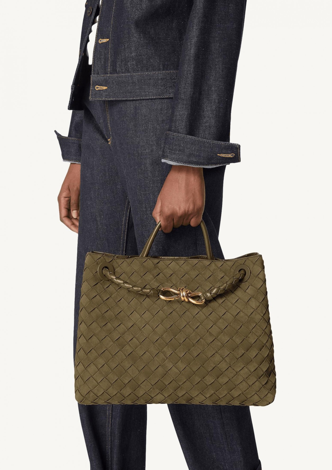 Moyen Andiamo suède khaki Bottega Veneta