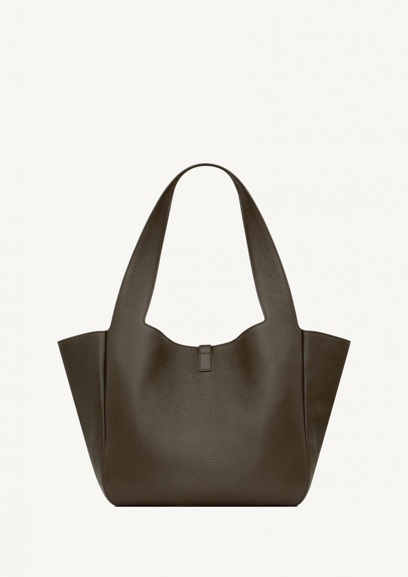 Bea light musk grained leather tote bag