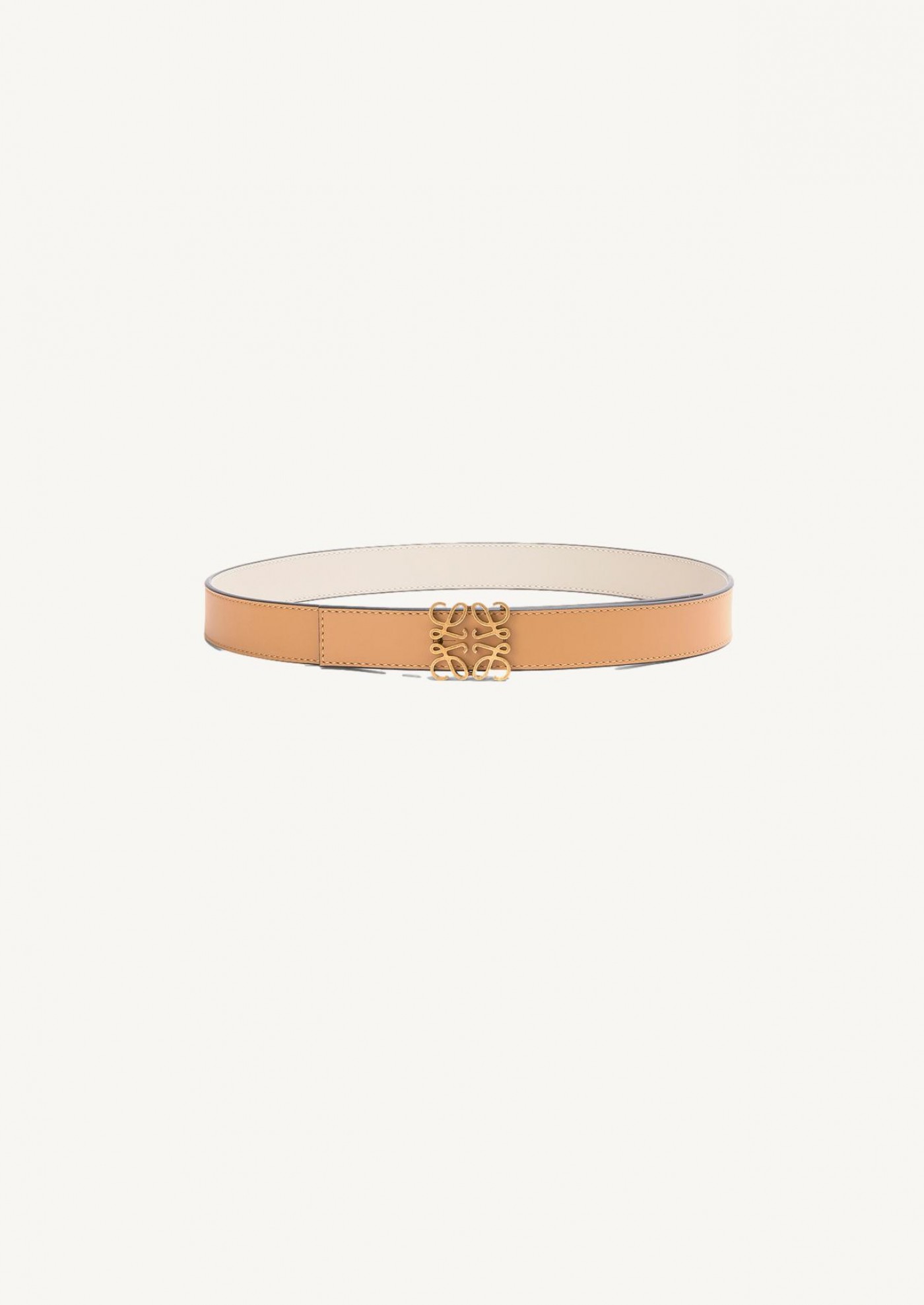 Anagram reversible belt in desert and oatmeal