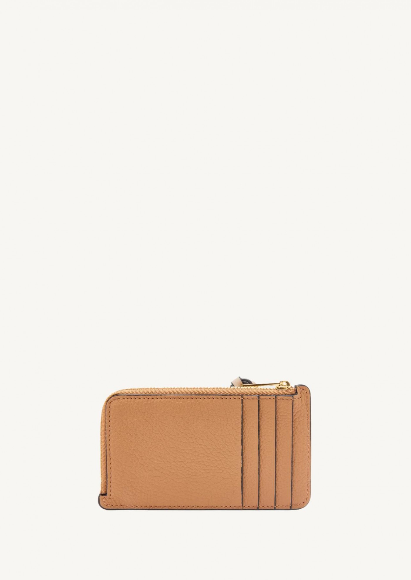 Toffee and tan grained card and coin holder