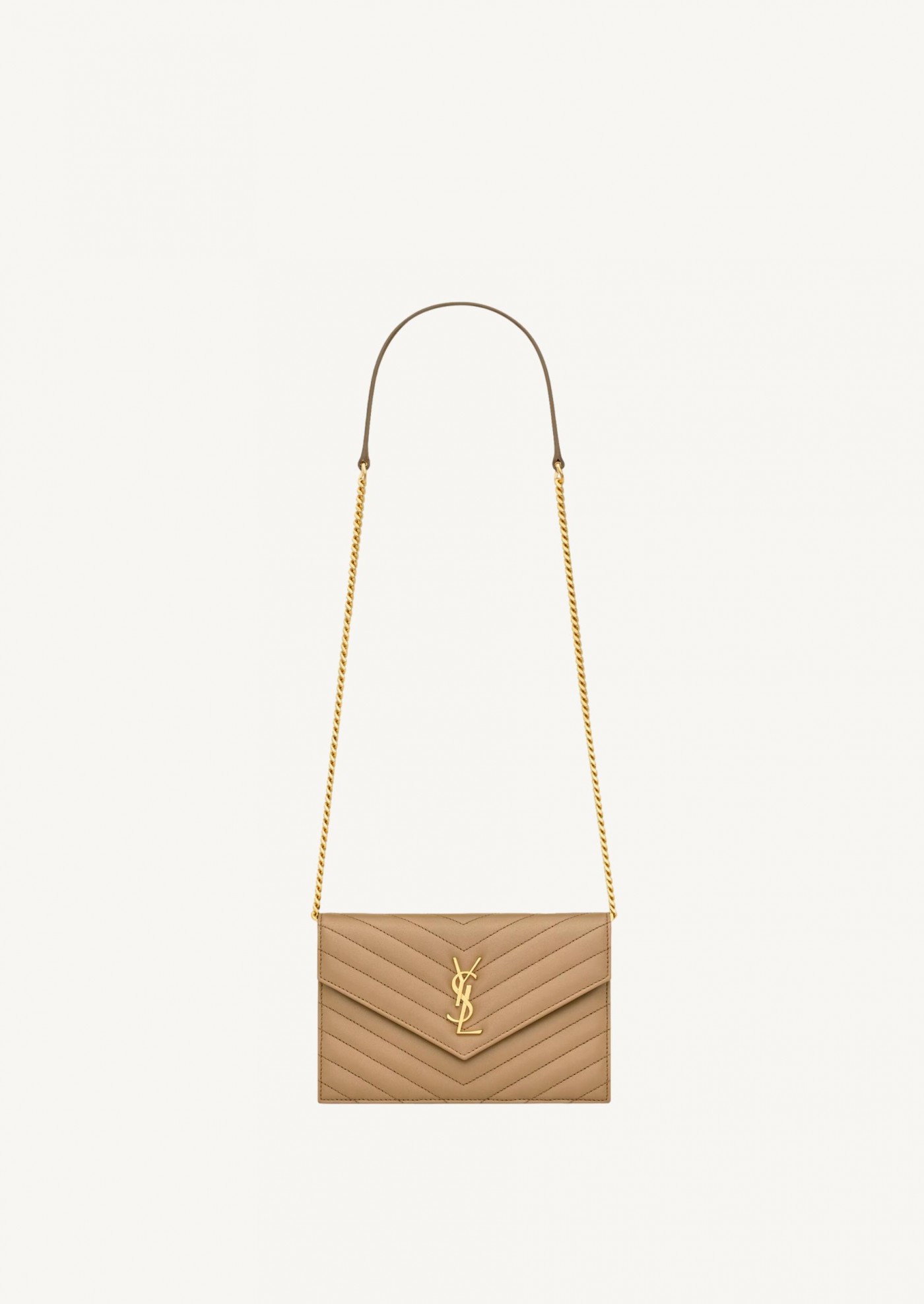 Cassandre envelope chain wallet naturel tan