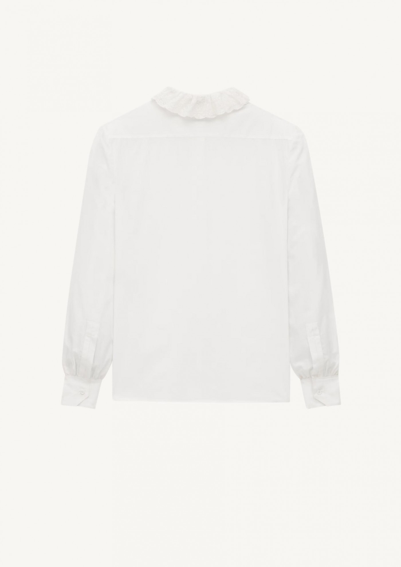 Chemise à col pierrot en popeline de coton Saint Laurent