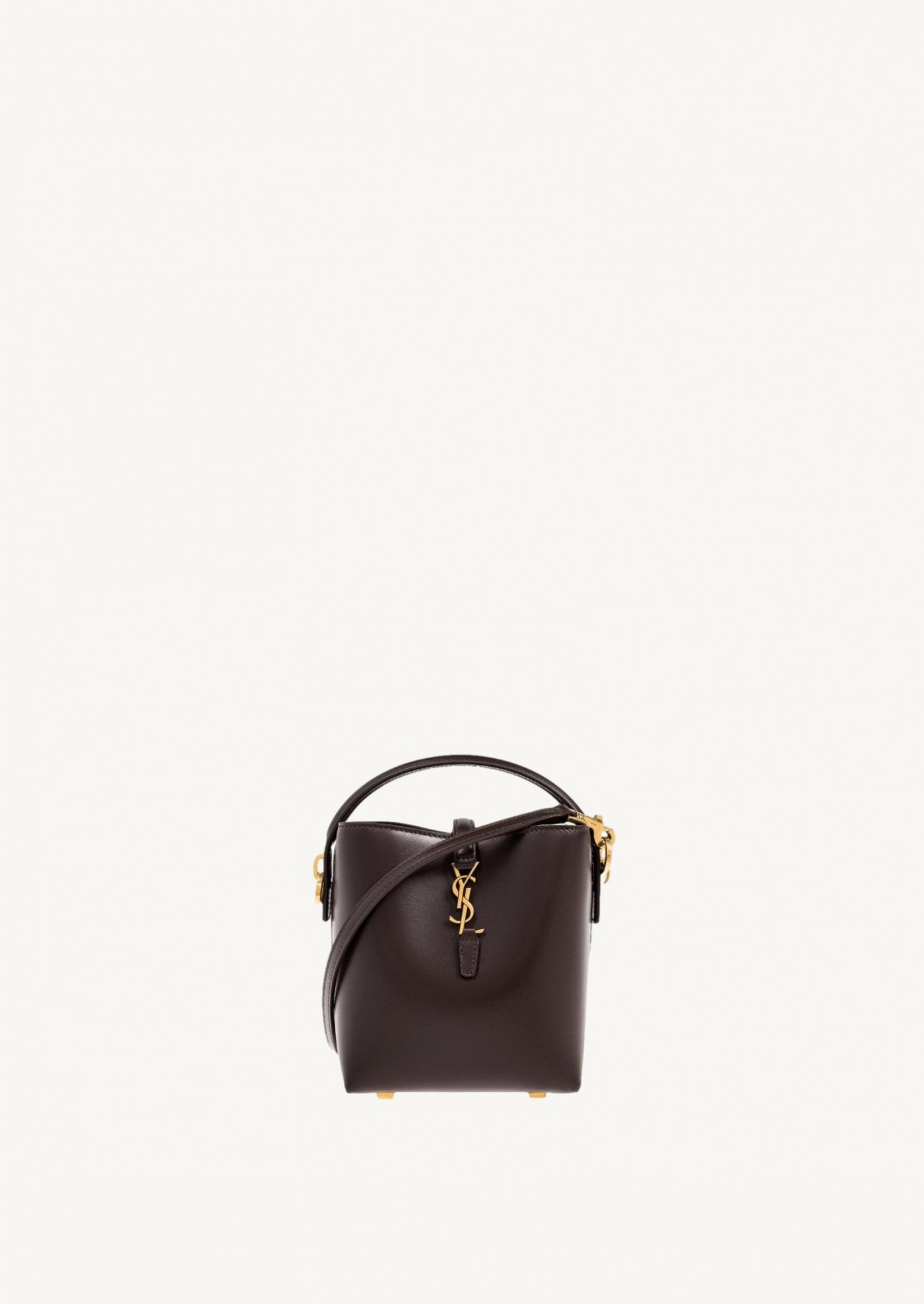 Le 37 mini en cuir brillant marron
