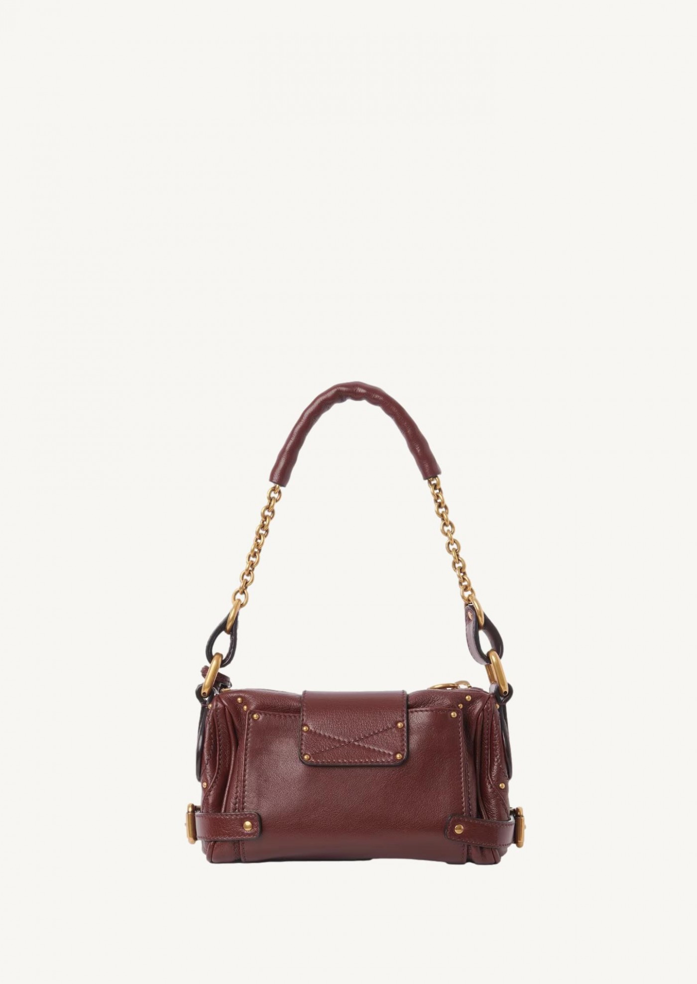 Petit Paddington chaîne en cuir grainé marron Chloé