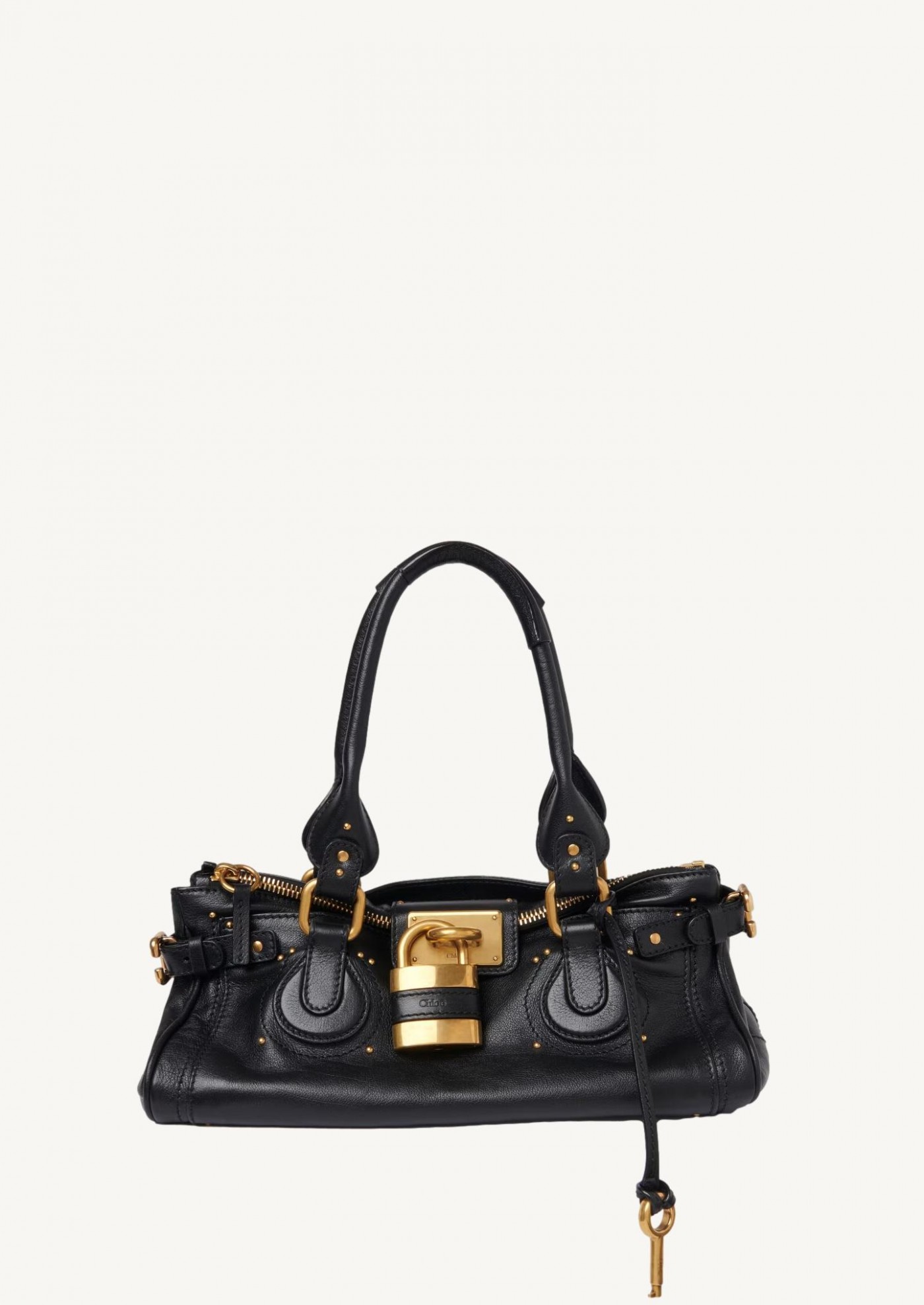 Paddington en cuir grainé noir