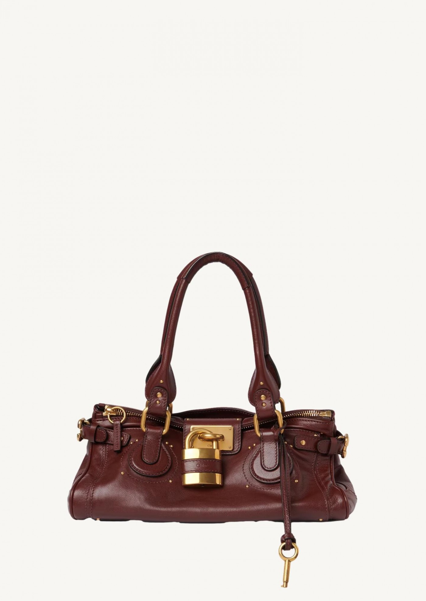Paddington in brown crafty grained leather Chloé