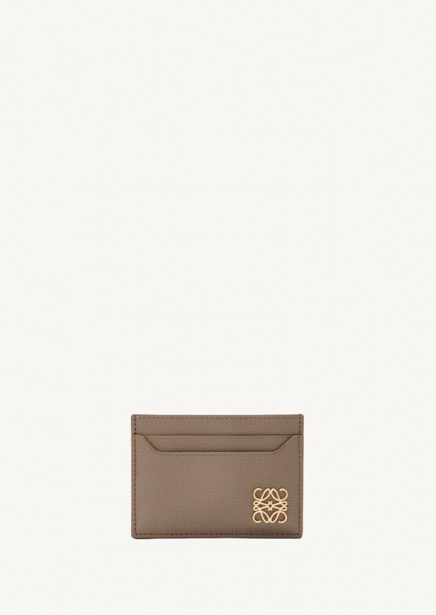 Anagram card holder, taupe grain