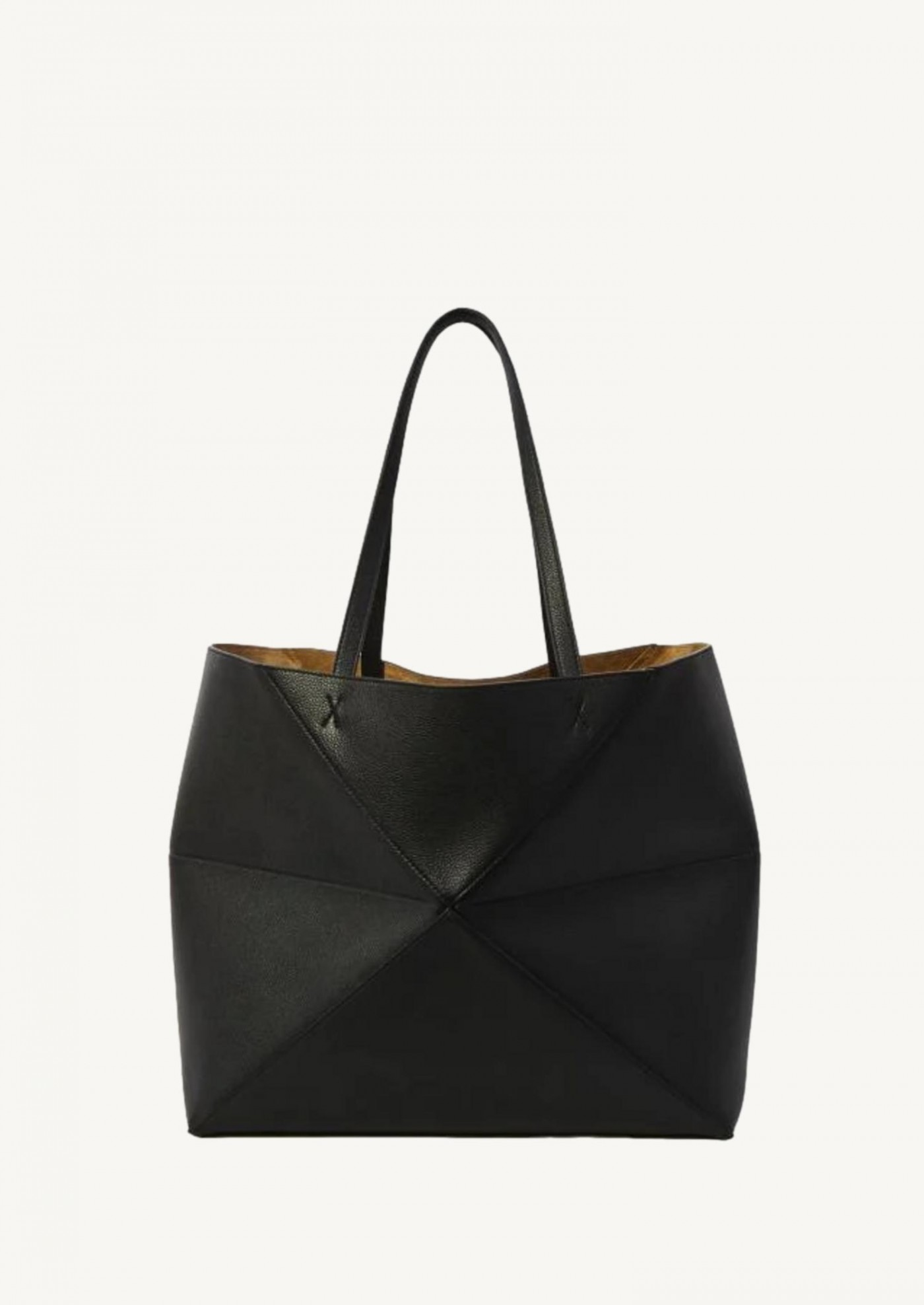 Large Puzzle Fold tote horizontal black