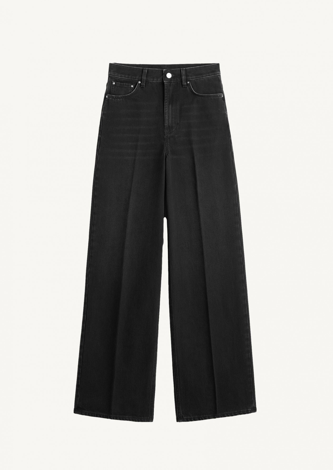 Wide leg denim black