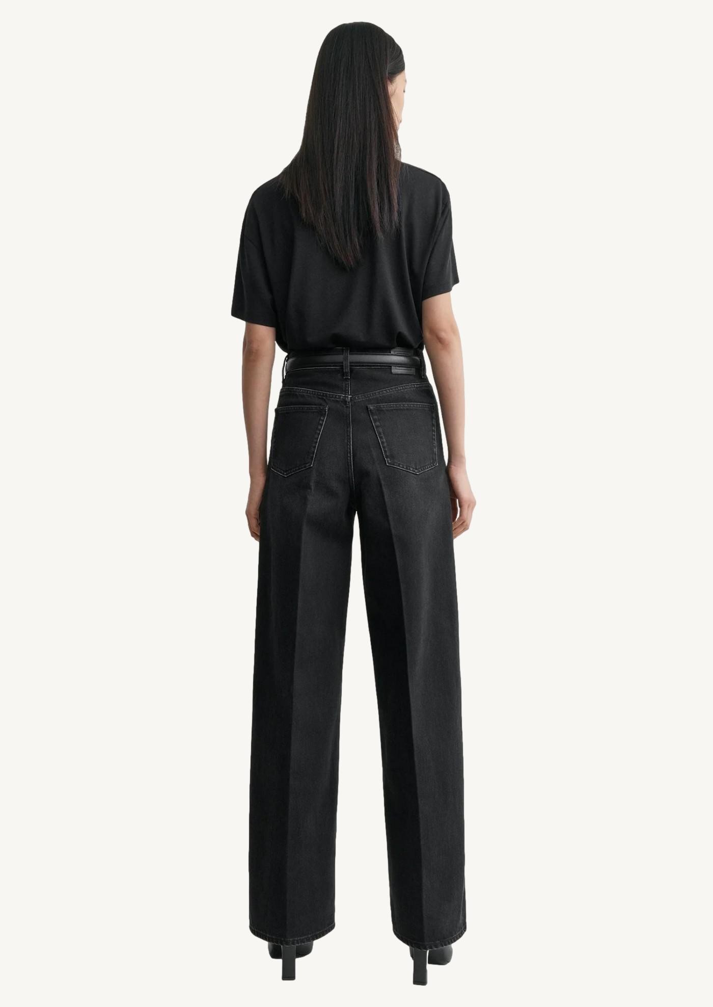 Wide leg denim black Totême