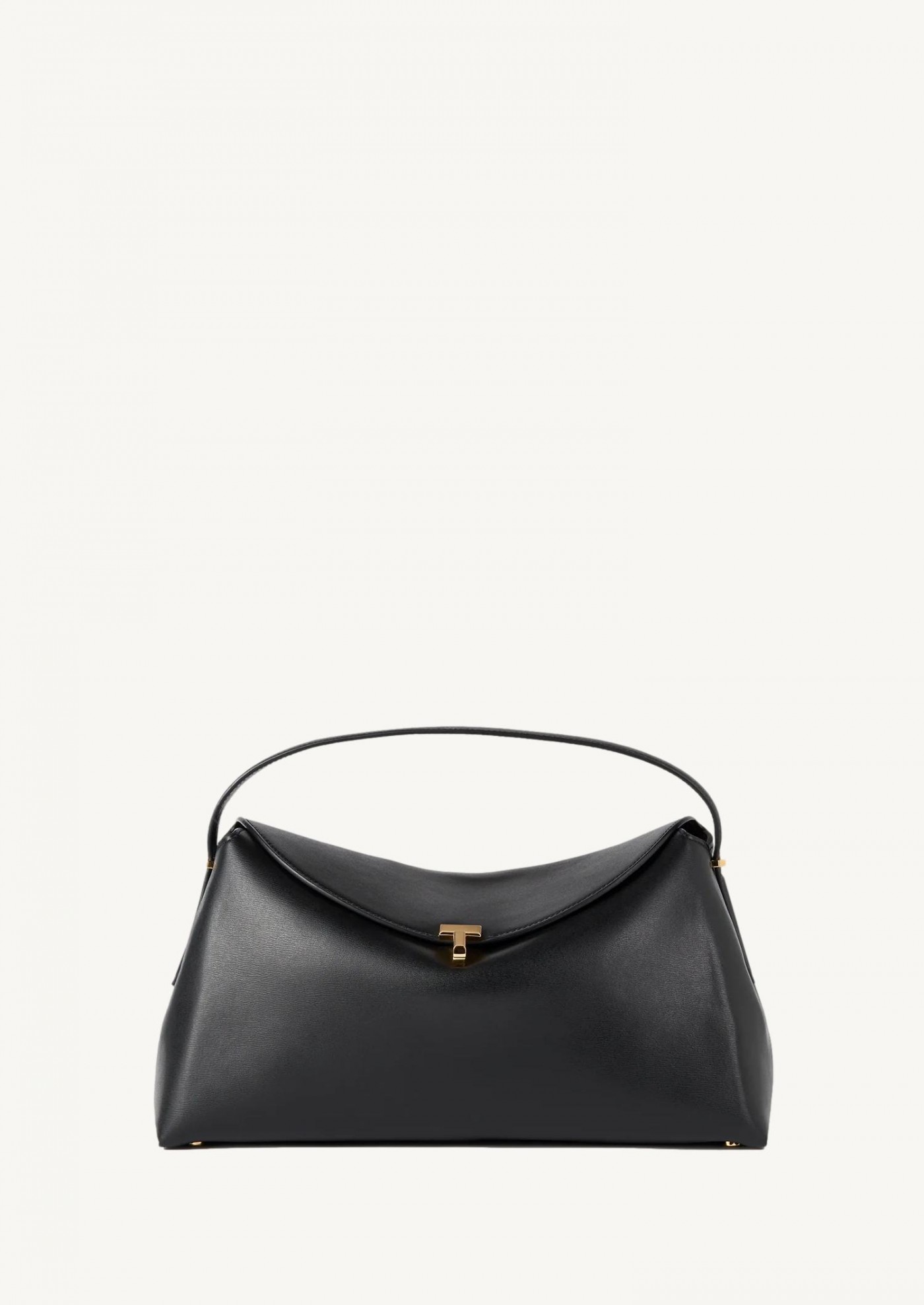 T-lock leather top handle black