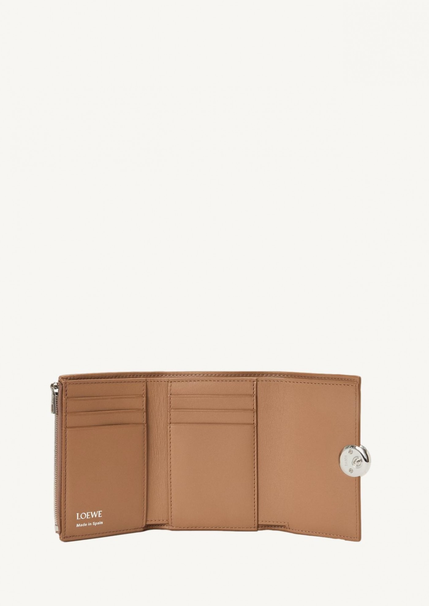 Small vertical Pebble mocha wallet Loewe