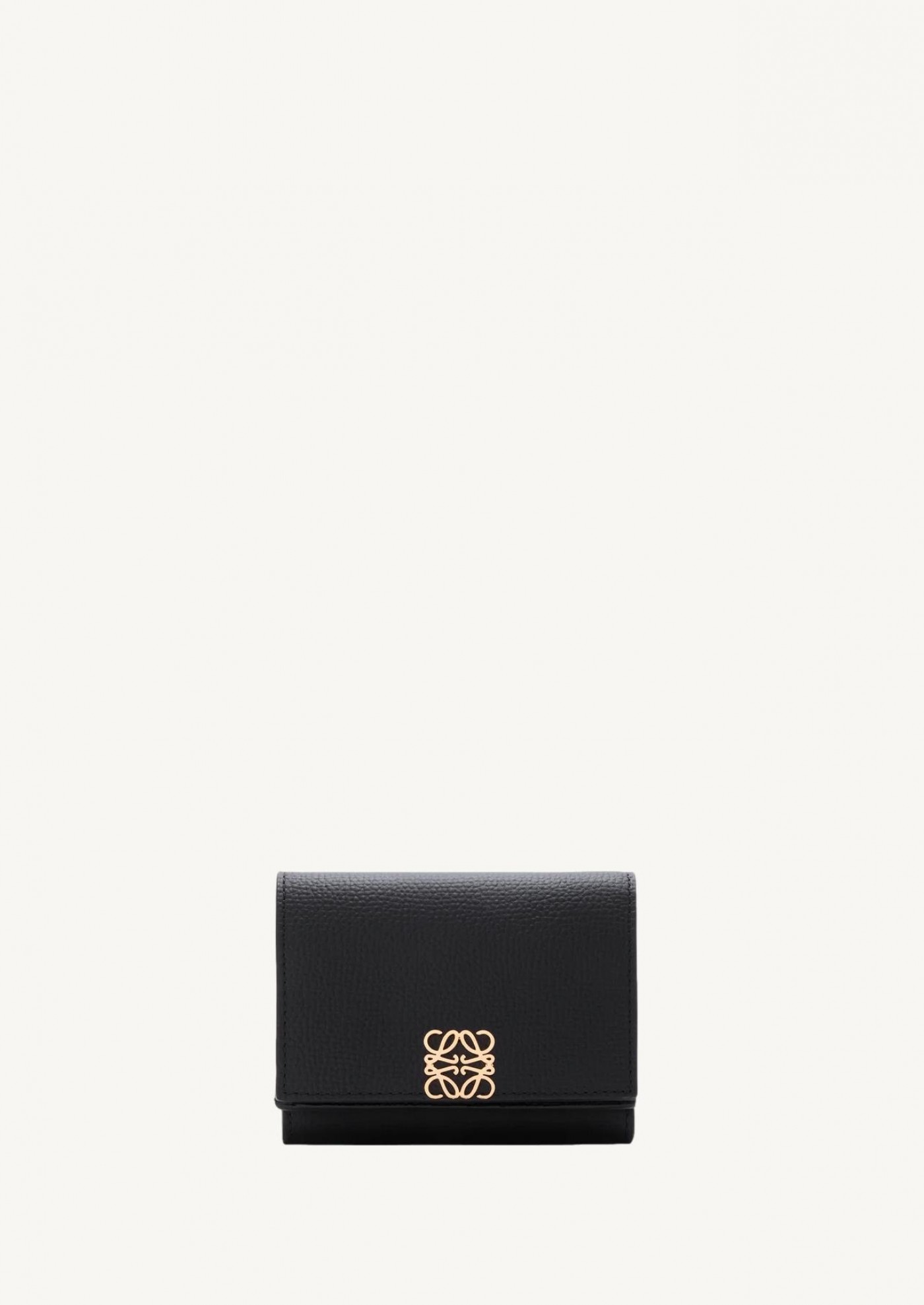 Anagram black and gold tri-fold wallet Loewe