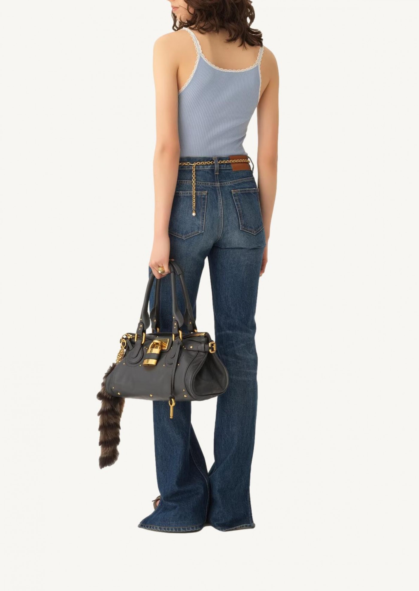 Débardeur ajusté en coton bleu Chloé