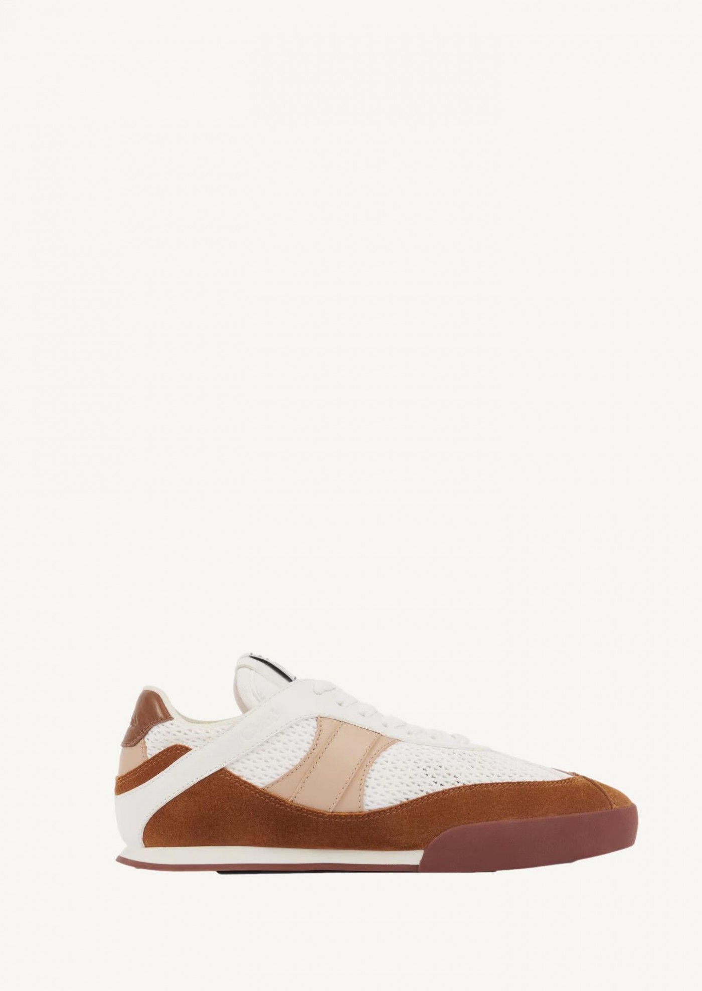 Baskets Chloé Kick cuir et velours marron
