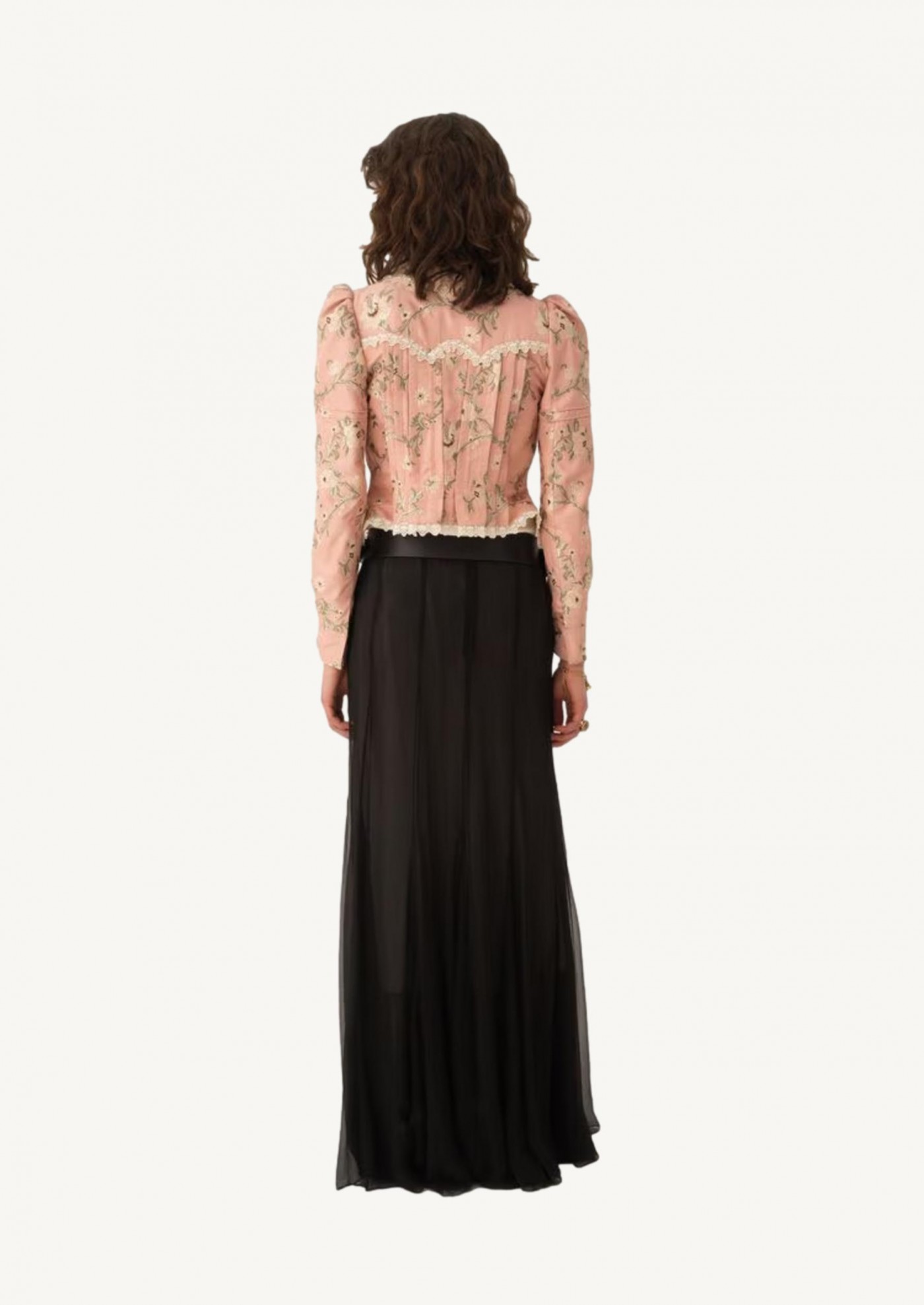 Long flowing skirt in silk chiffon Chloé