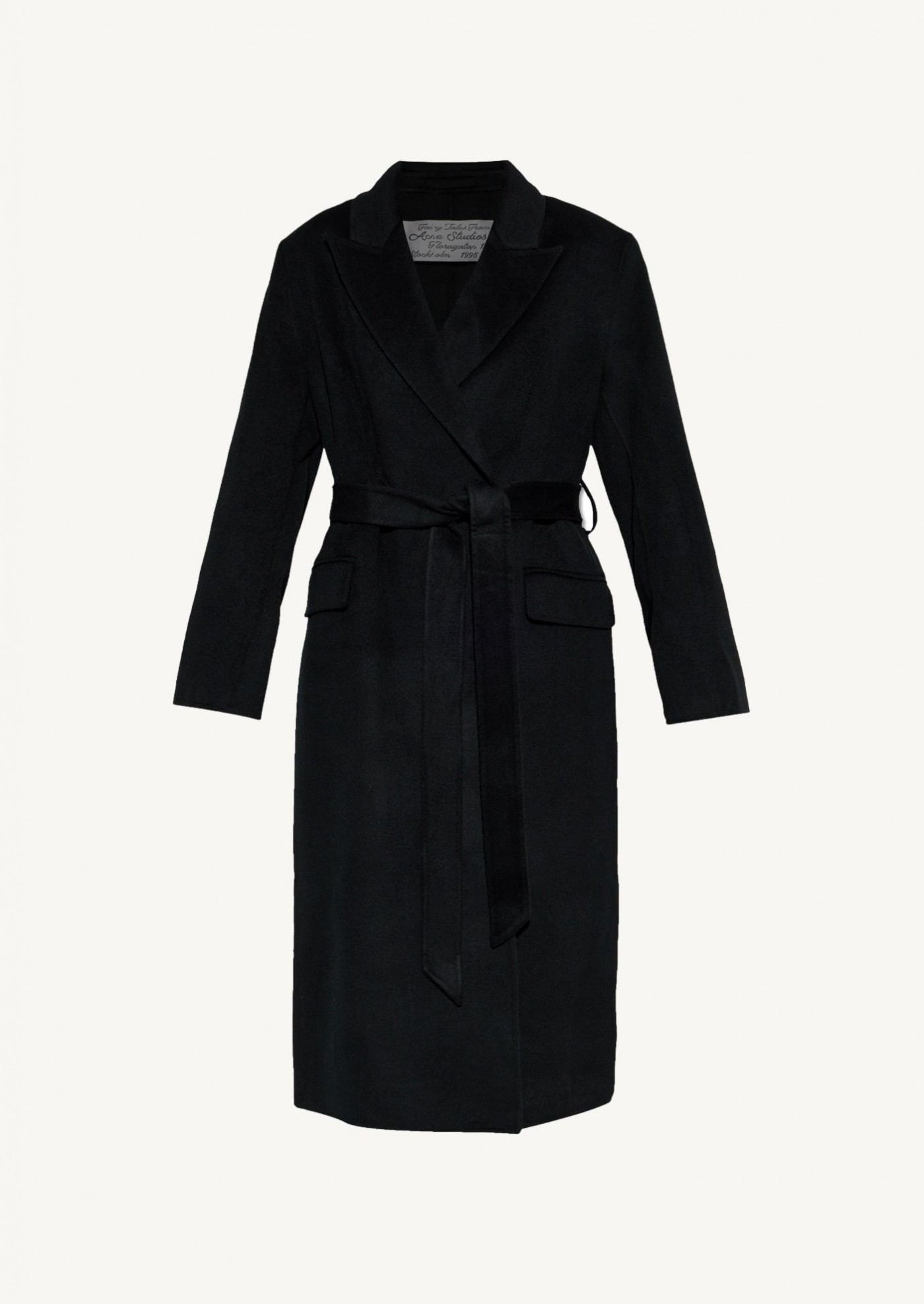 Black cashmere double-breasted coat Acne Studios