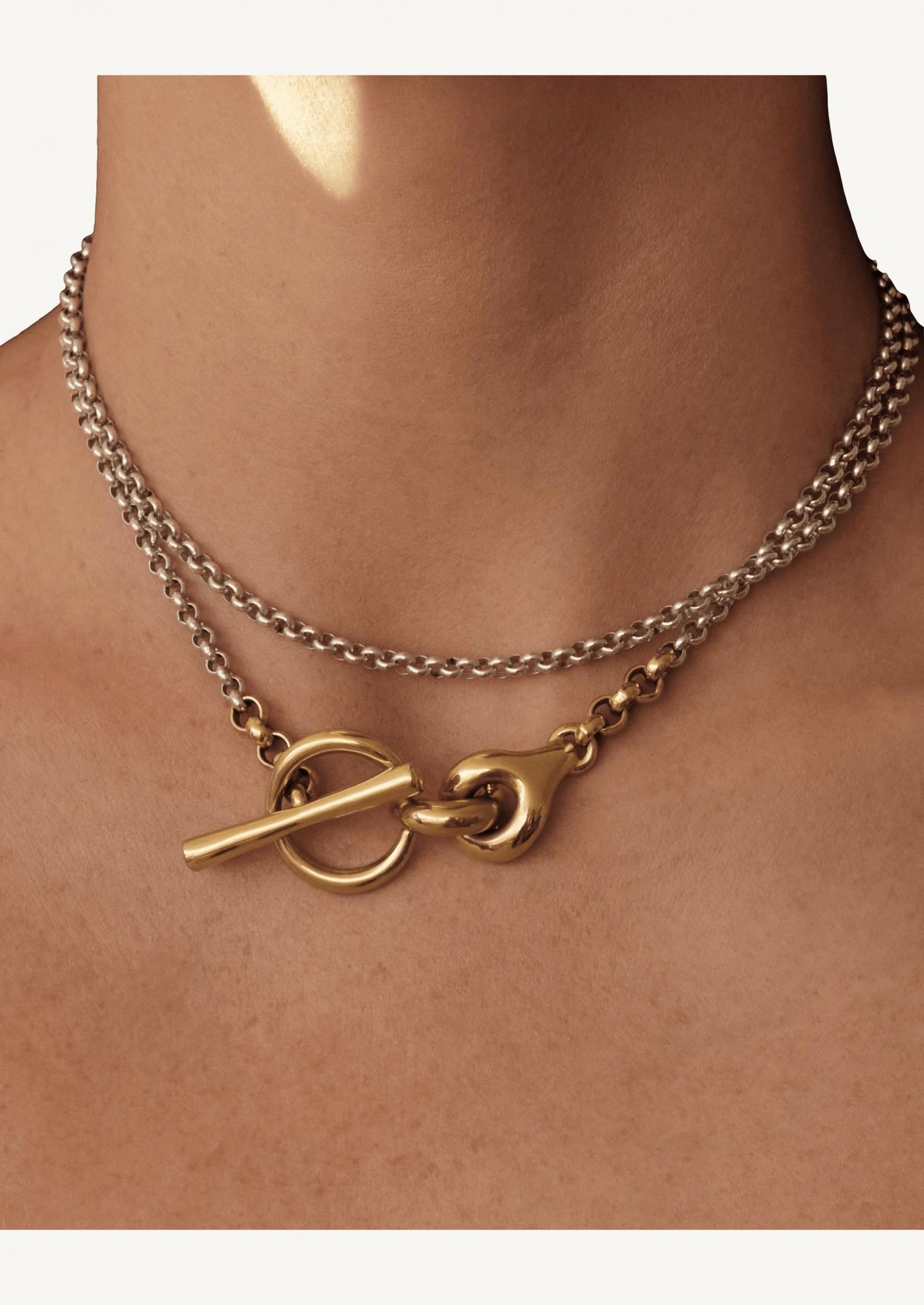 Halo Collier en argent et vermeil