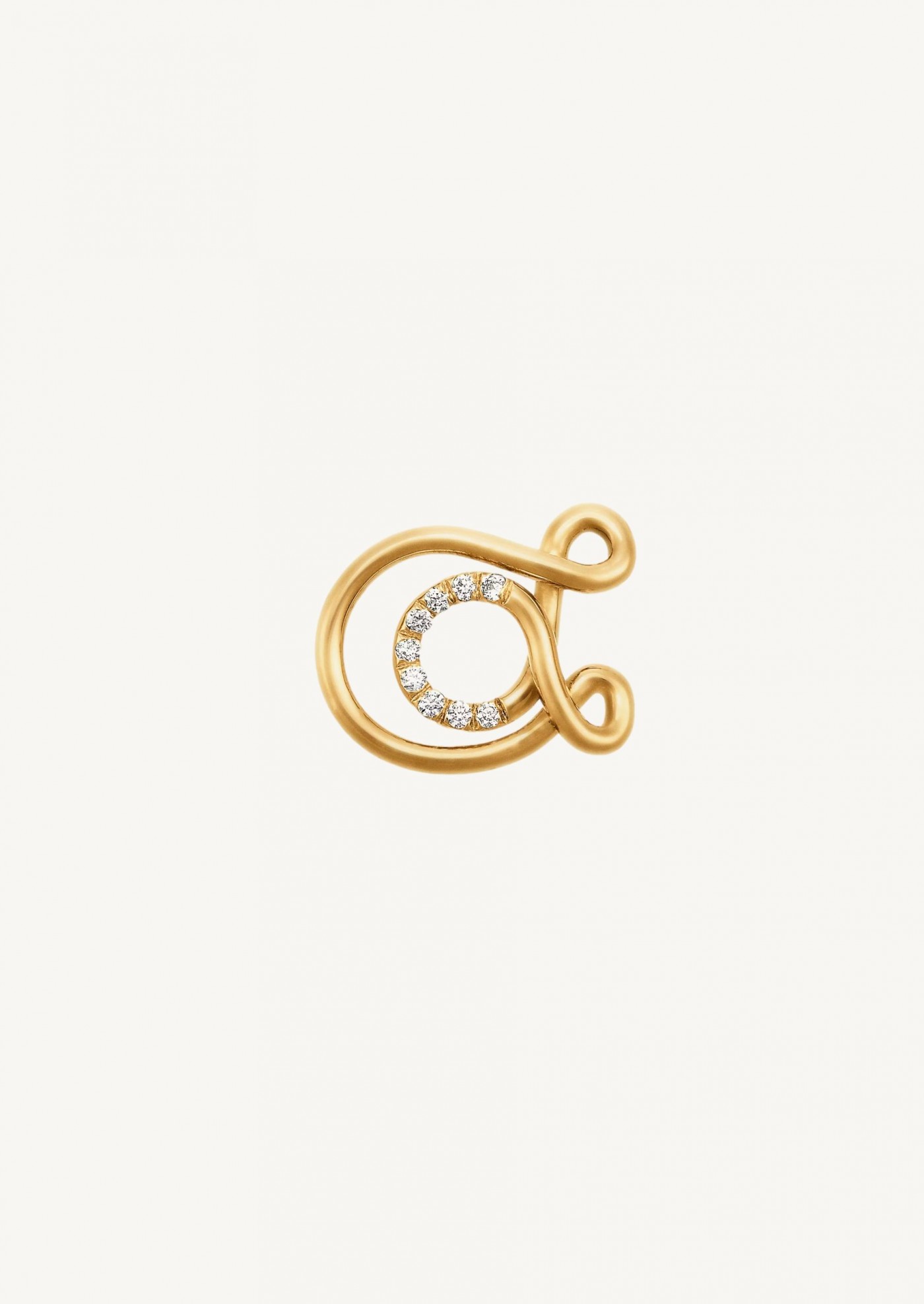 Collier Lettre A avec sa chaîne, en Vermeil Charlotte Chesnais