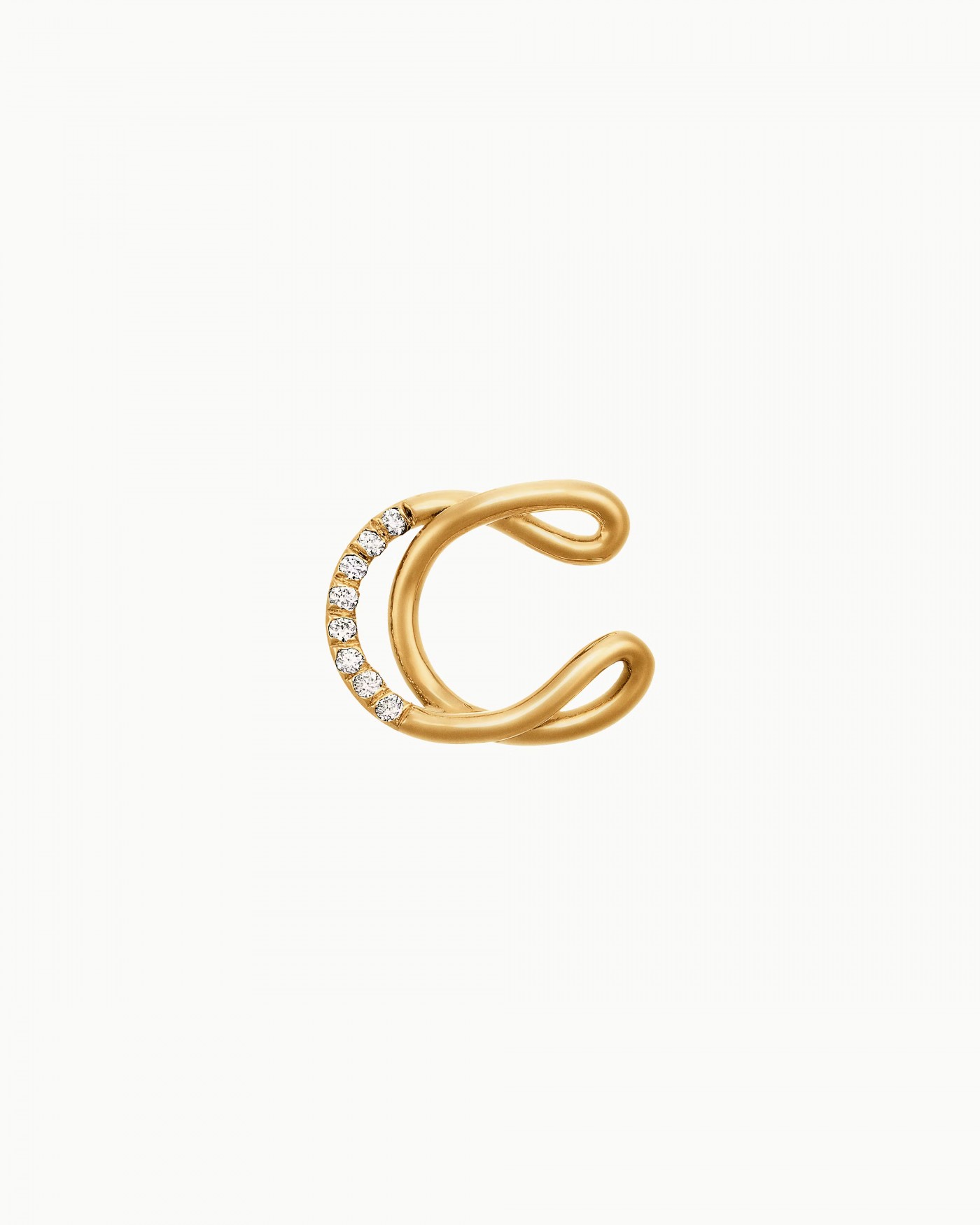 Collier Lettre C avec sa chaîne, en Vermeil